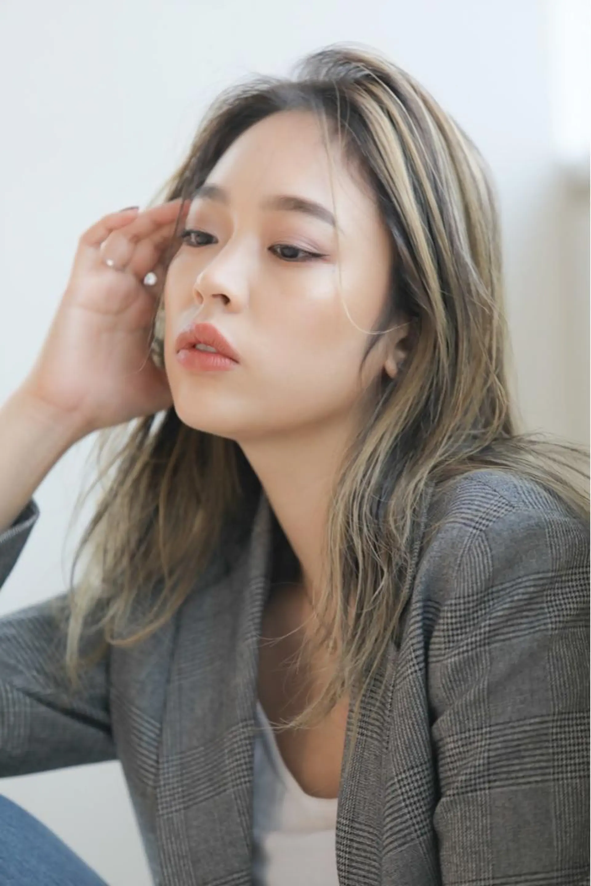 セミロング くせ毛 外国人風カラー 韓国風ヘア サイドバング 小顔カット 表参道/髪質改善/ 髪質改善カラー/遠藤のヘアスタイル