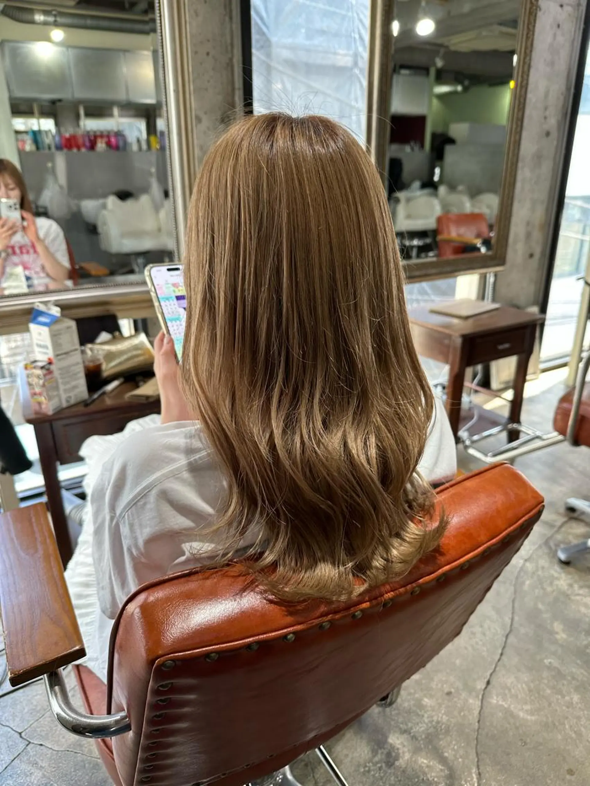 ロング 🔥コテ巻き風 ボブパーマ🔥のヘアスタイル