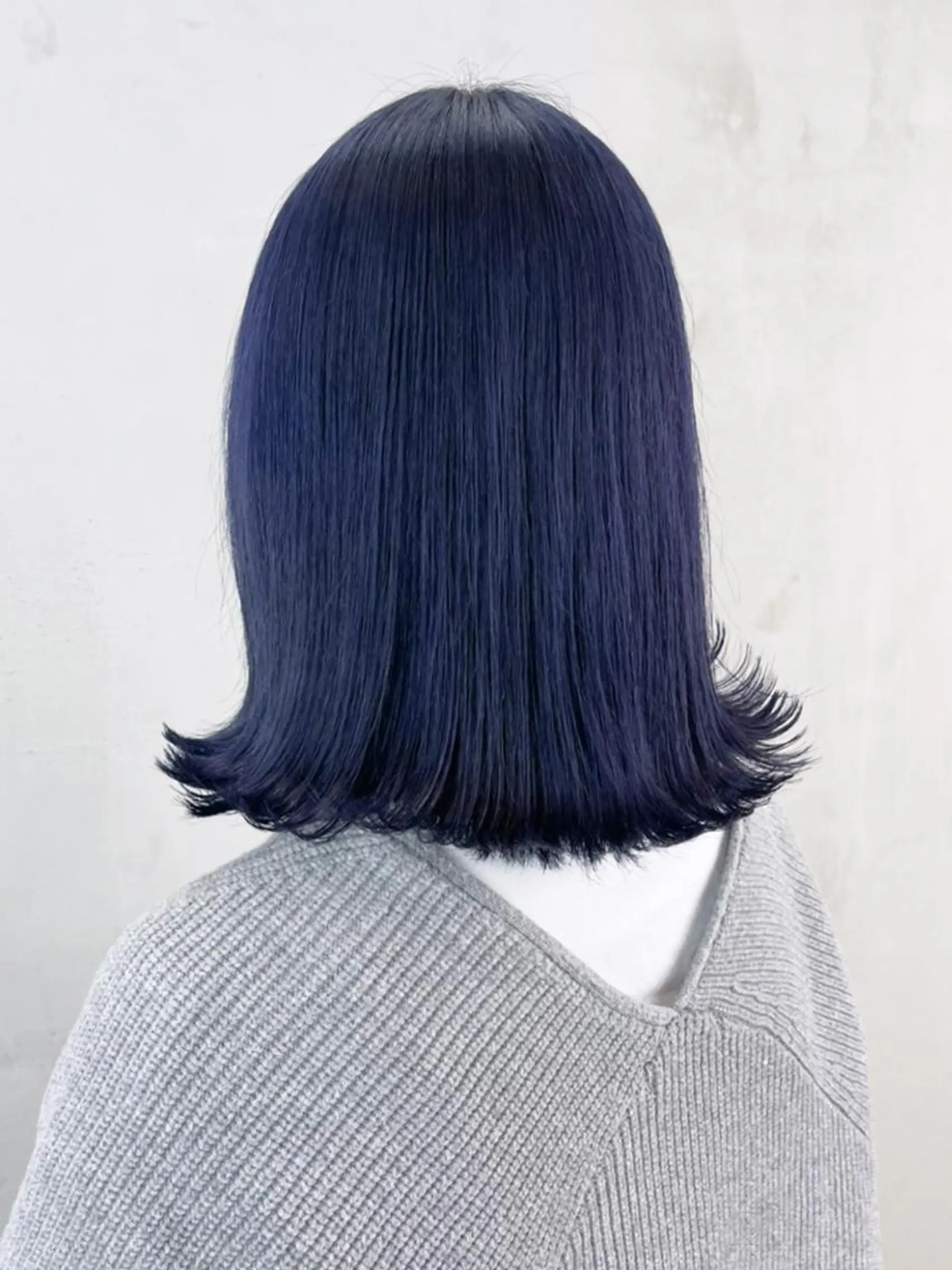 ミディアム カラー パーマ ヘアアレンジ ブルーカラー ボブ カット ヘアカラー トリートメント ITbyALBUM 八王子店のヘアスタイル