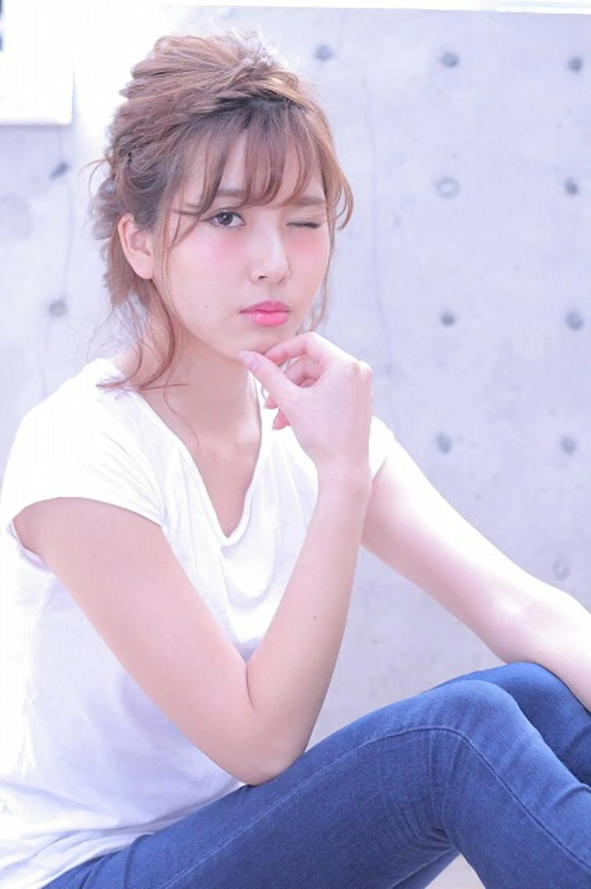 セミロング ヘアアレンジ 簡単アレンジ 及川 光のヘアスタイル