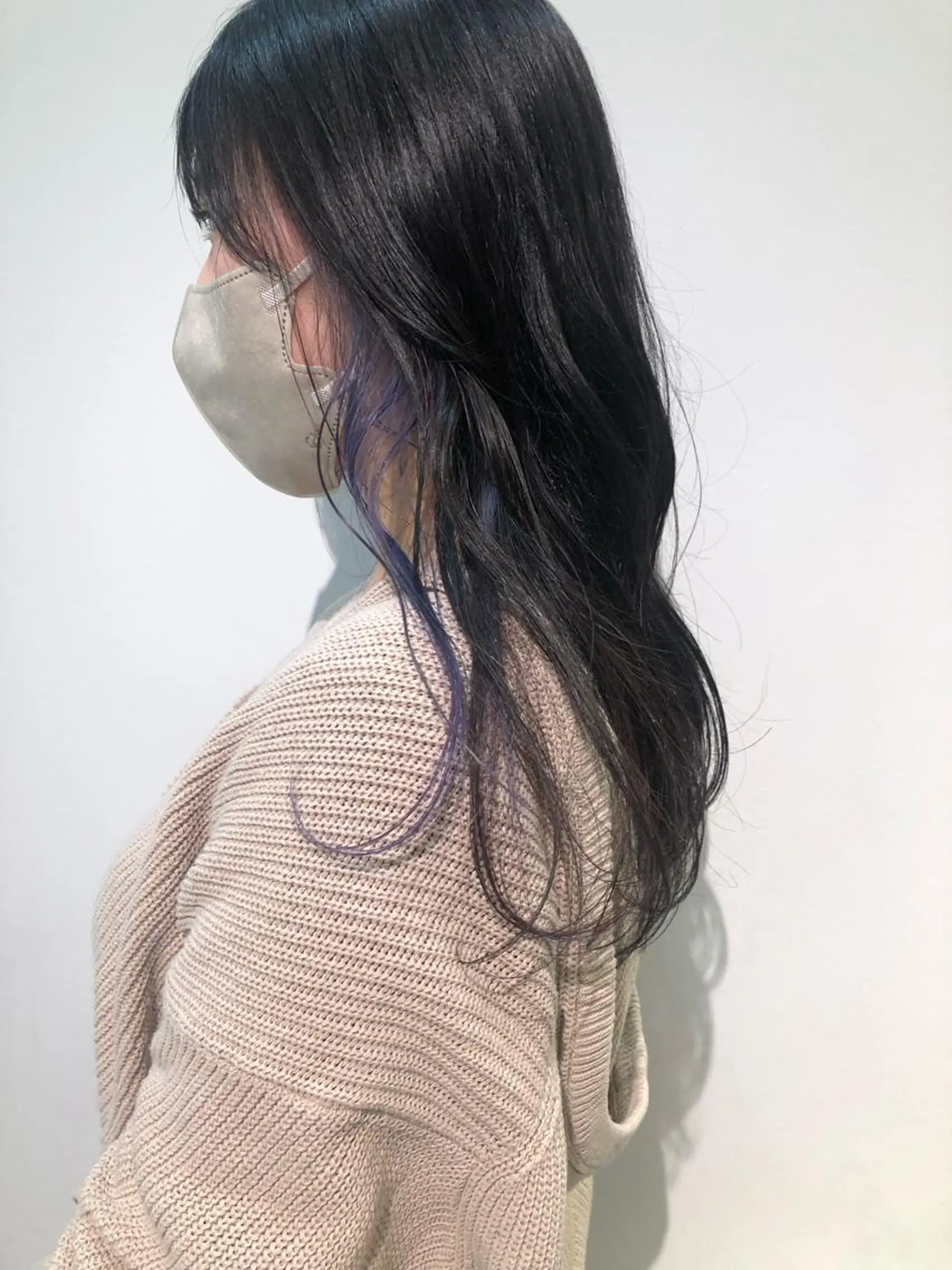 セミロング カラー ブリーチ ラベンダーカラー 髪質改善/レイヤー/ お顔まわり/Ami.のヘアスタイル