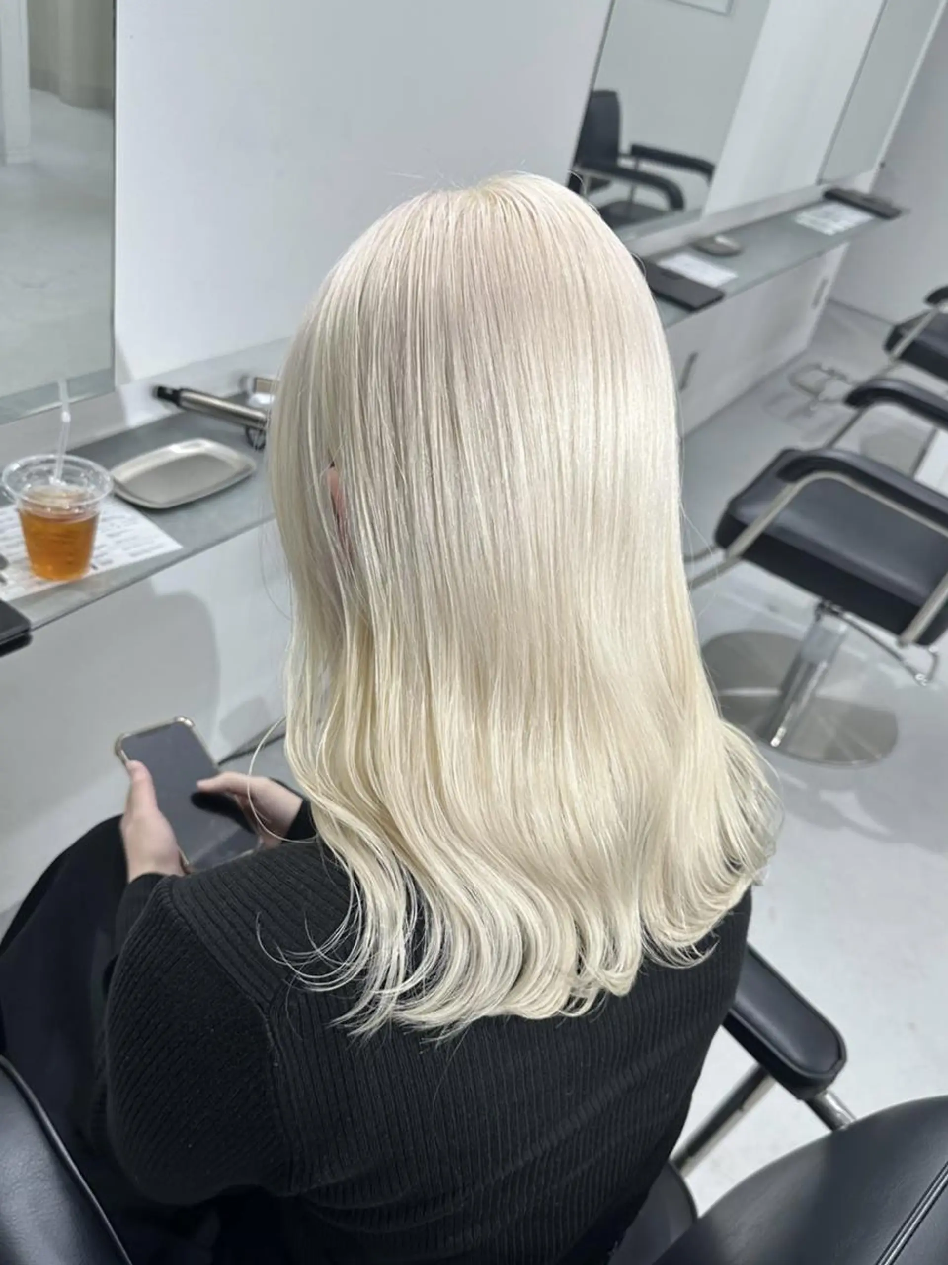 ミディアム ヘアカラー トリートメント ミルクティーベージュ 新潟万代/MANA♡のヘアスタイル