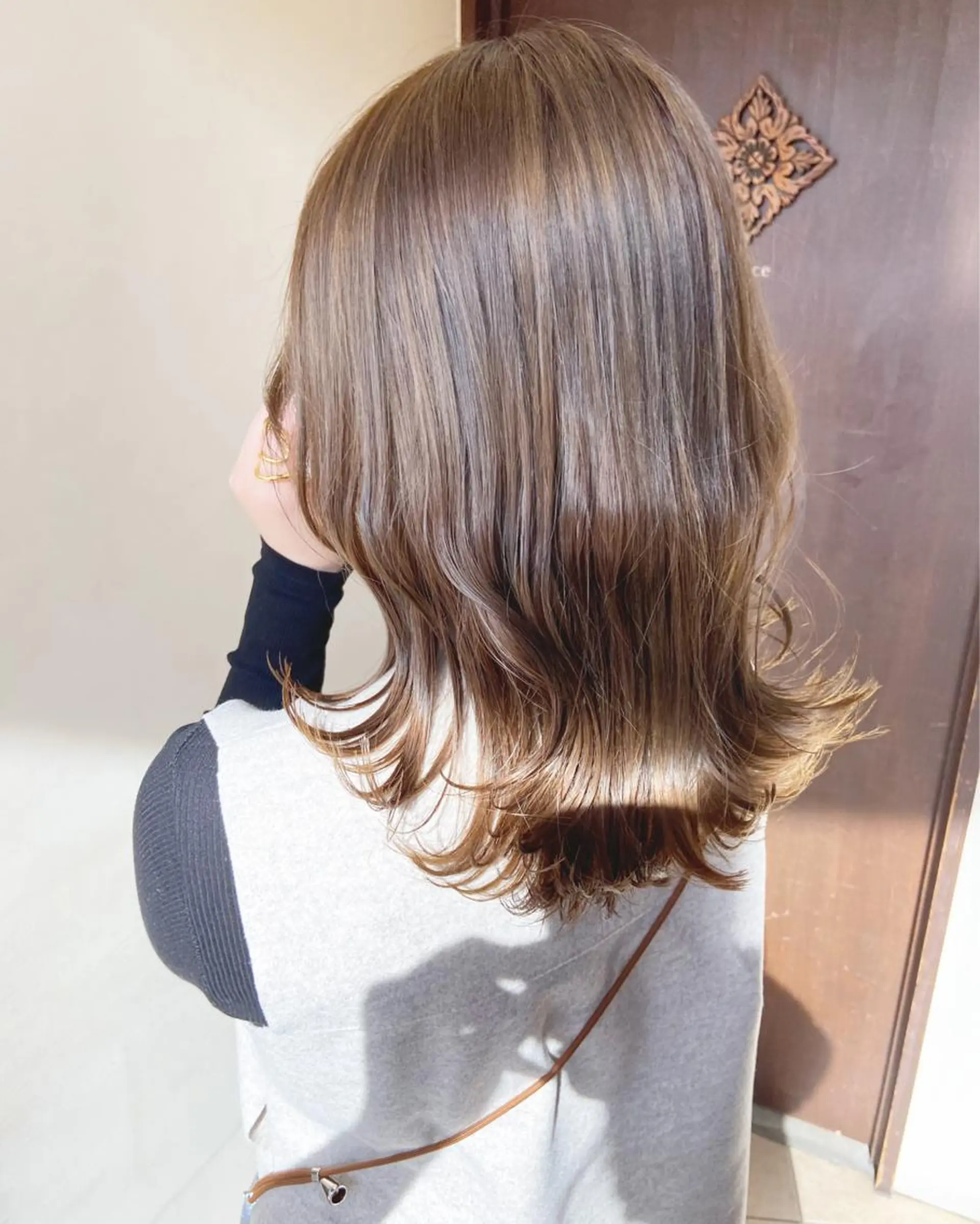 ミディアム カラー ヘアアレンジ 韓国ヘア ユイカのヘアスタイル