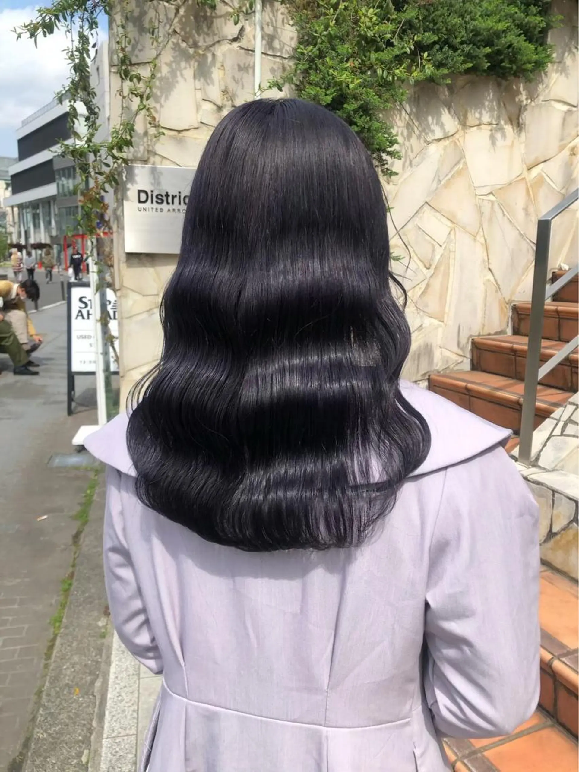 ロング カラー ヘアアレンジ アッシュ アッシュグレー アッシュグレージュ バレイヤージュ ミストバング ヘアカラー トリートメント 似合わせヘア💎 Ÿutóのヘアスタイル