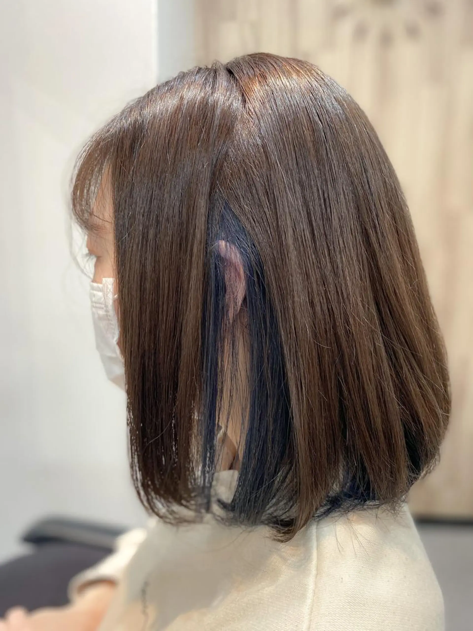 ミディアム カラー アッシュ ブルーカラー 【透明感、艶髪】西村 有司のヘアスタイル