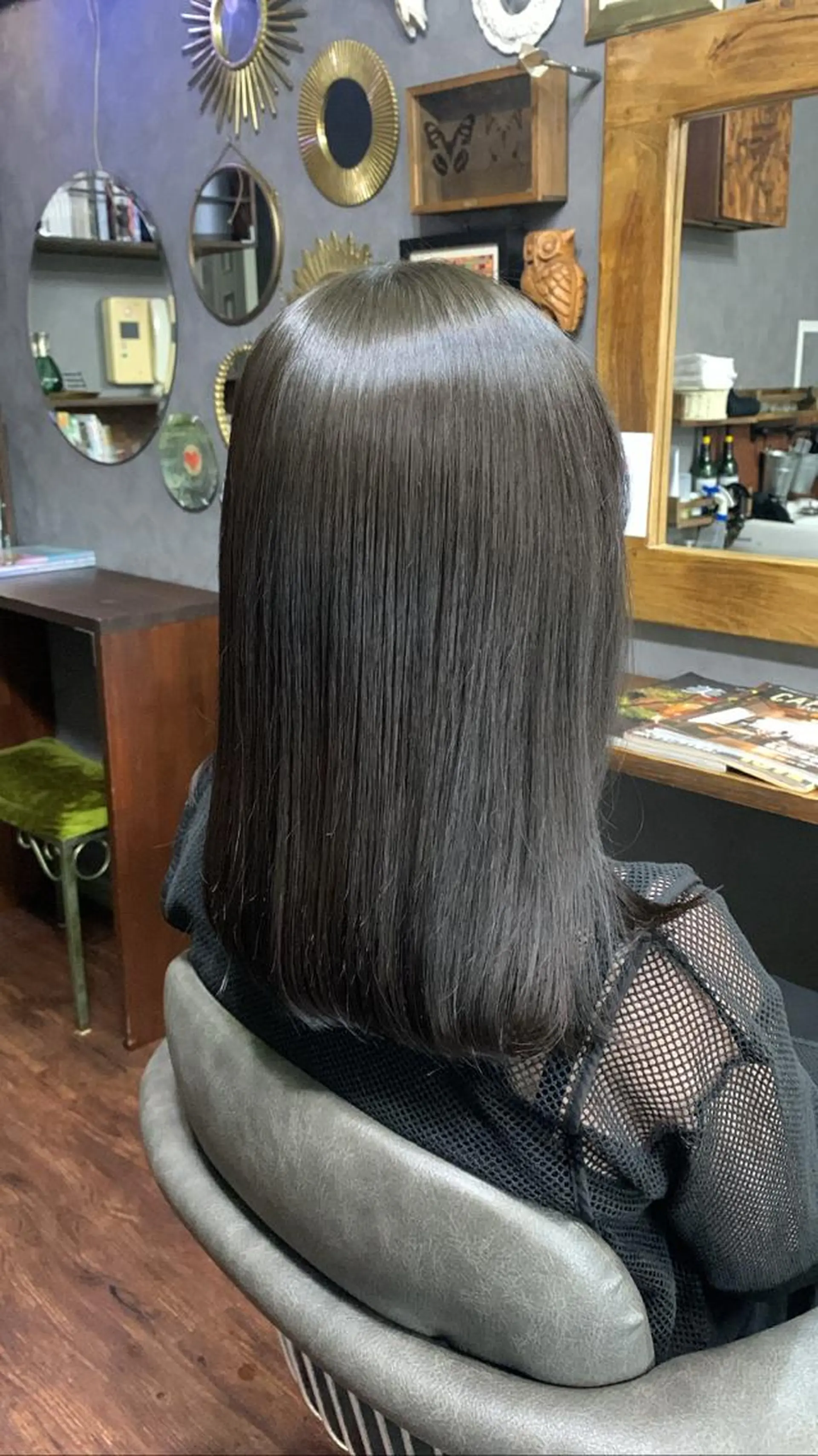 セミロング カラー 髪質改善 トリートメント ヘアカラー トリートメント chouette/ 根本優希のヘアスタイル