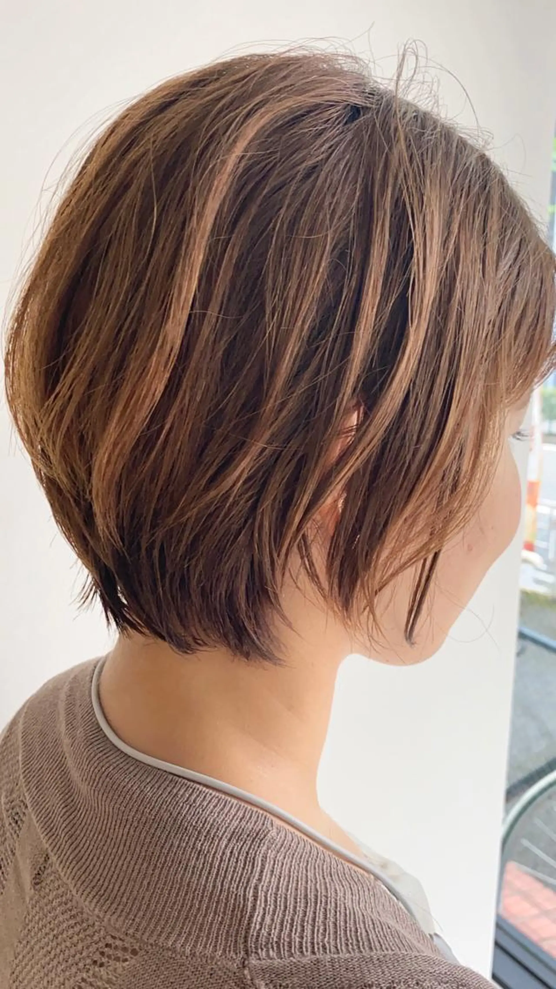 ショート ボブ ショートヘア カット パーマ ✨圧倒的満足度◎ 小顔美人ショート✨佃のヘアスタイル