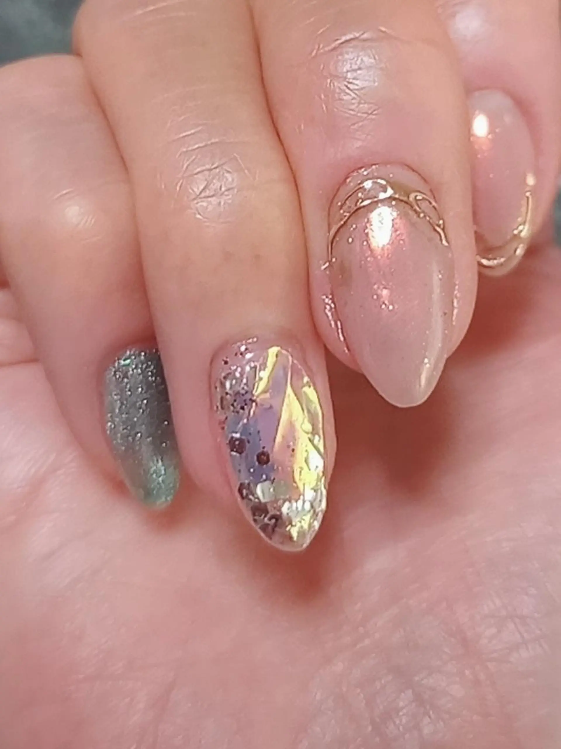 ネイル 氷ネイル・うるうるネイル salon de Princess所属・salon de  Princessのネイルデザイン