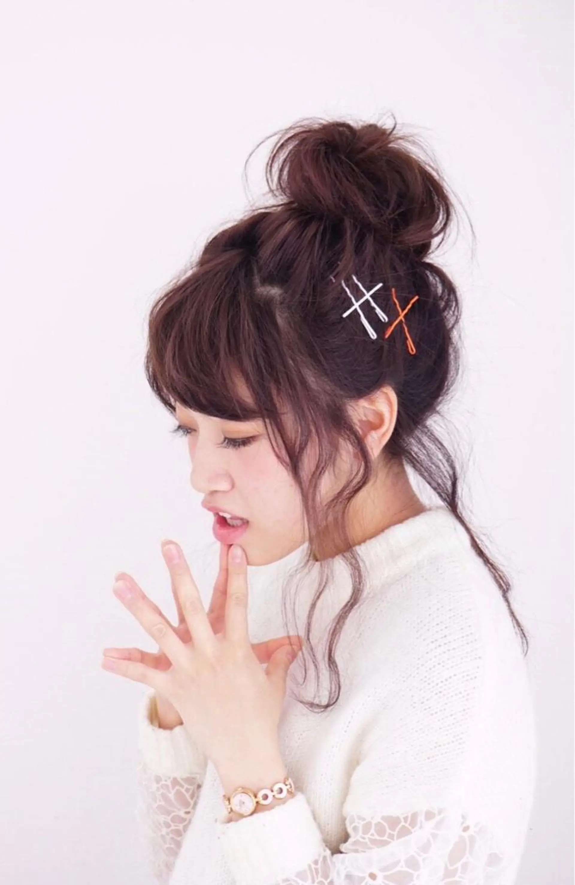 セミロング カラー ヘアアレンジ ヘアセット 山北 咲子のヘアスタイル