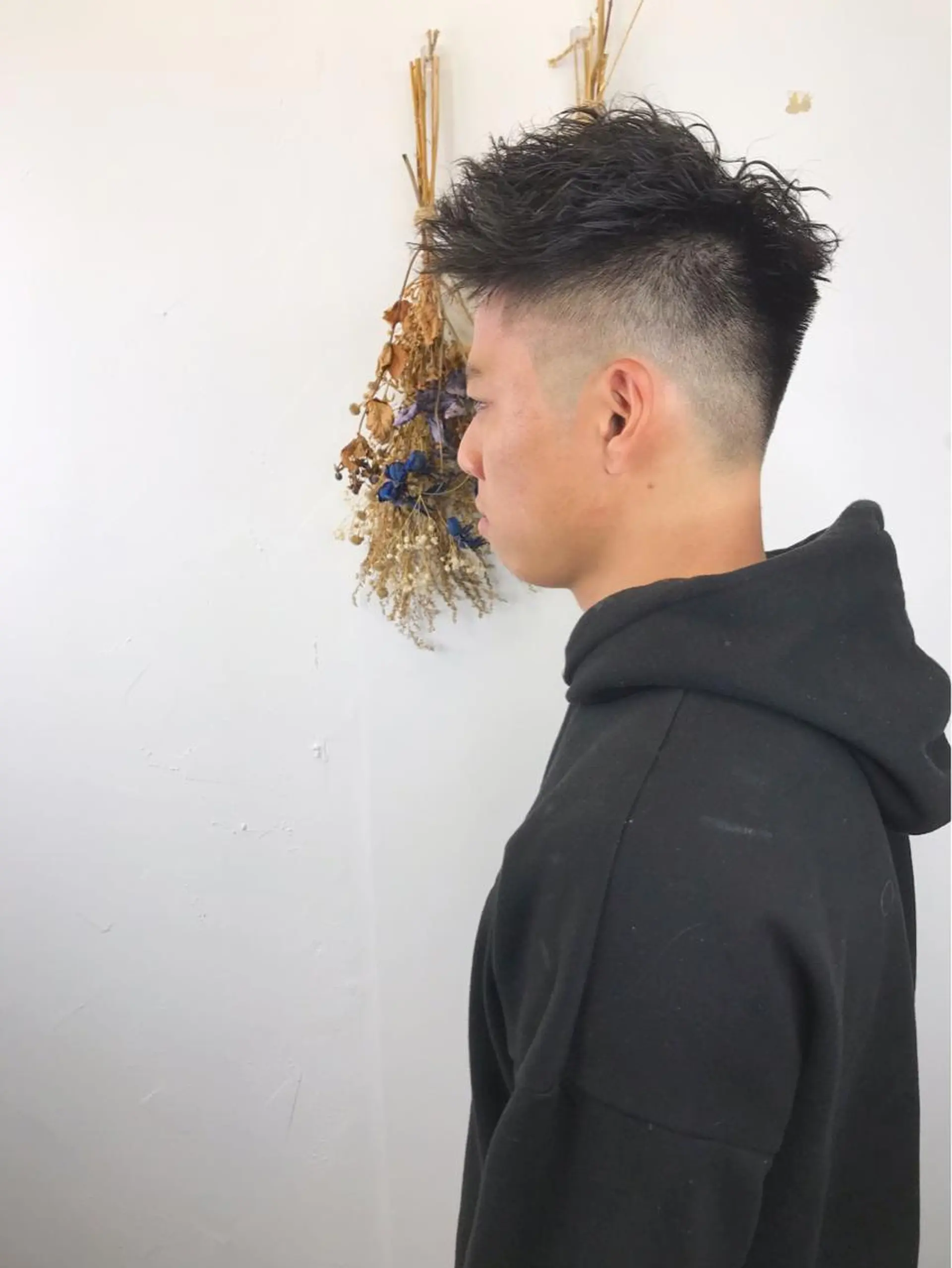 パーマ メンズ フェードカット メンズサロン アソビ元町のヘアスタイル