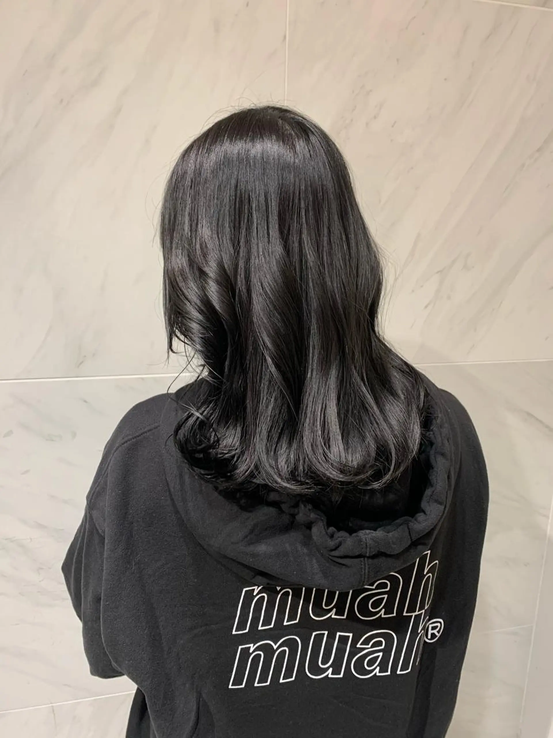 ミディアム カラー ブリーチ 透明感カラー ブリーチなしカラー チバ タクミのヘアスタイル