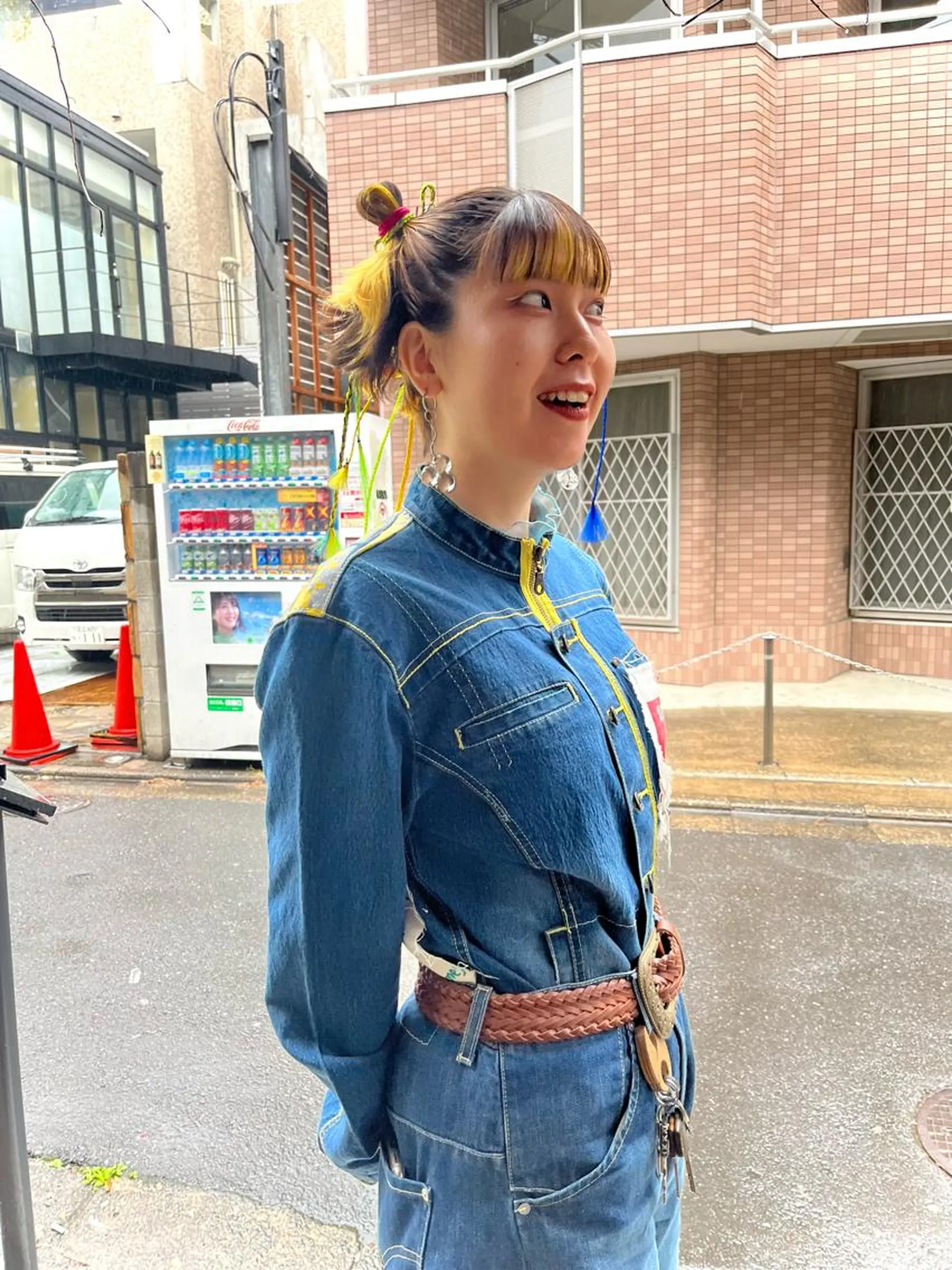 セミロング カラー セミロングパーマ バレイヤージュ ブリーチ ケアブリーチ ダブルカラー Koichi Satoのヘアスタイル