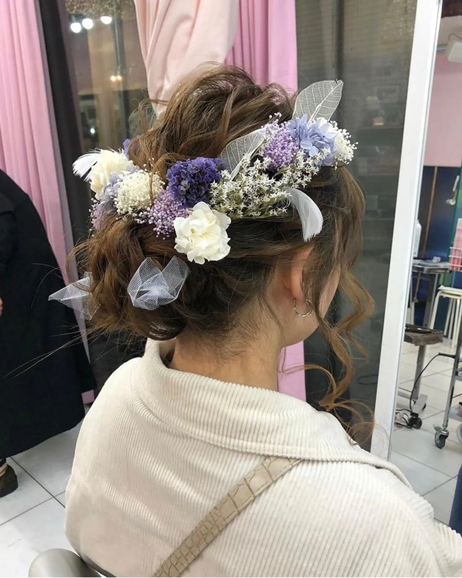 セミロング ヘアアレンジ 成人式 卒業式のヘアスタイル ヘアセット 梅山 美侑のヘアスタイル