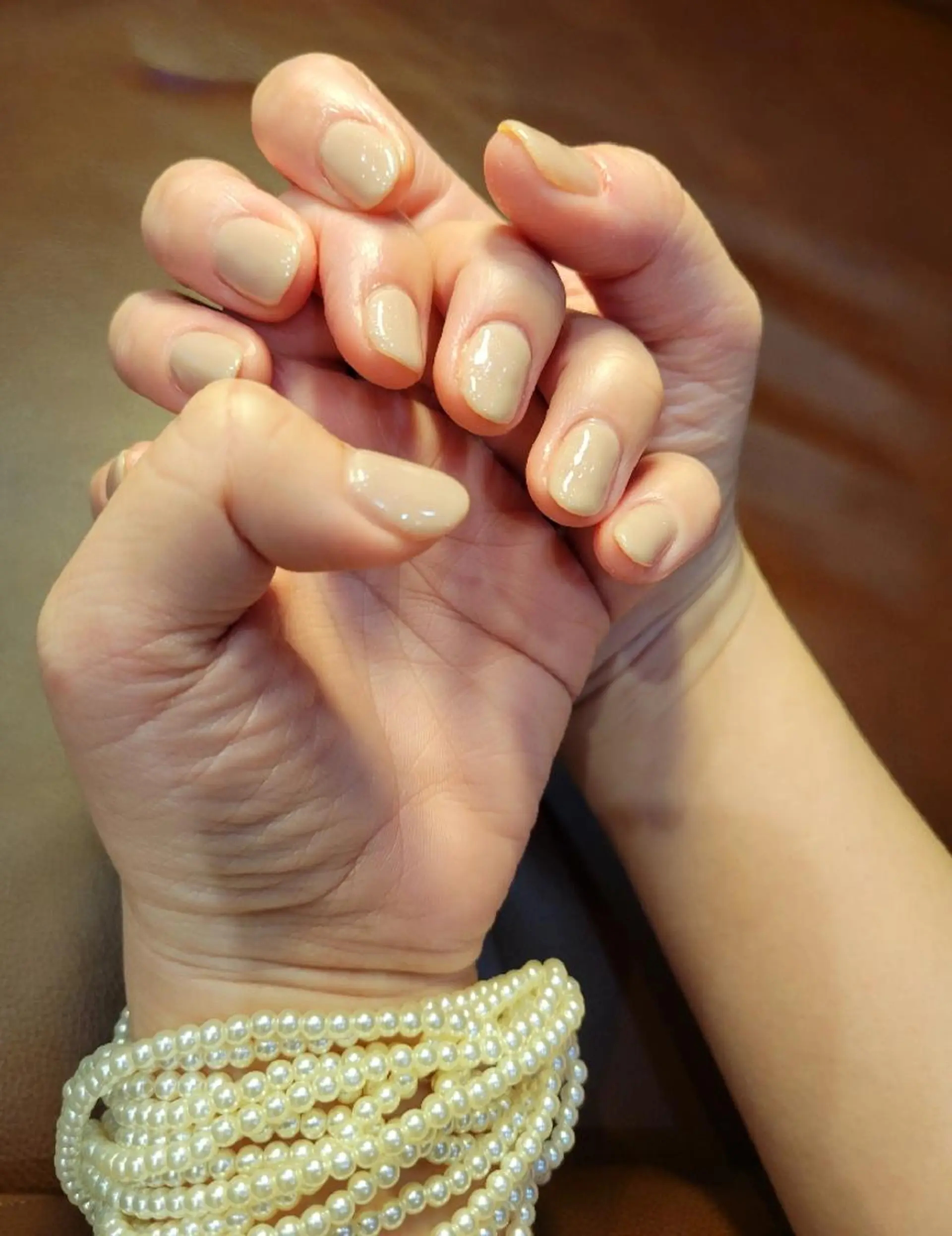 ネイル 氷ネイル・うるうるネイル ワンカラーネイル 櫛の屋浜口店 sumireのネイルデザイン