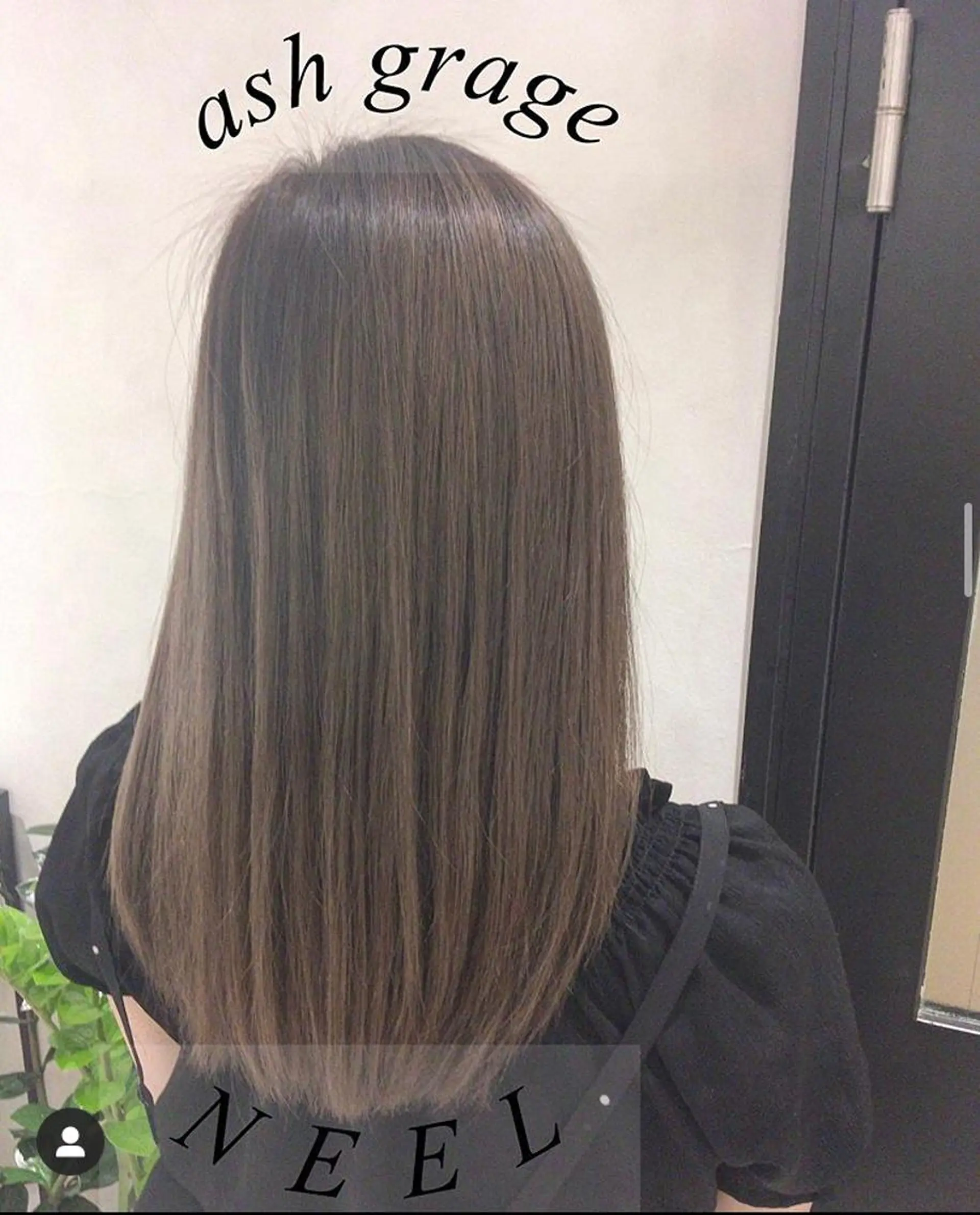 セミロング カラー ヘアアレンジ ブリーチ グレージュ エグチ アキラのヘアスタイル