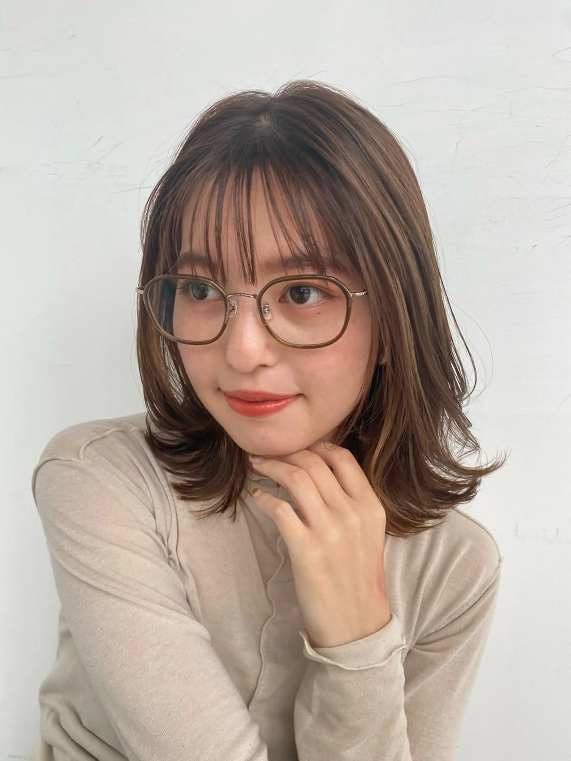 ミディアム カラー ヒラノホナミ 🫧透ける艶髪🫧のヘアスタイル