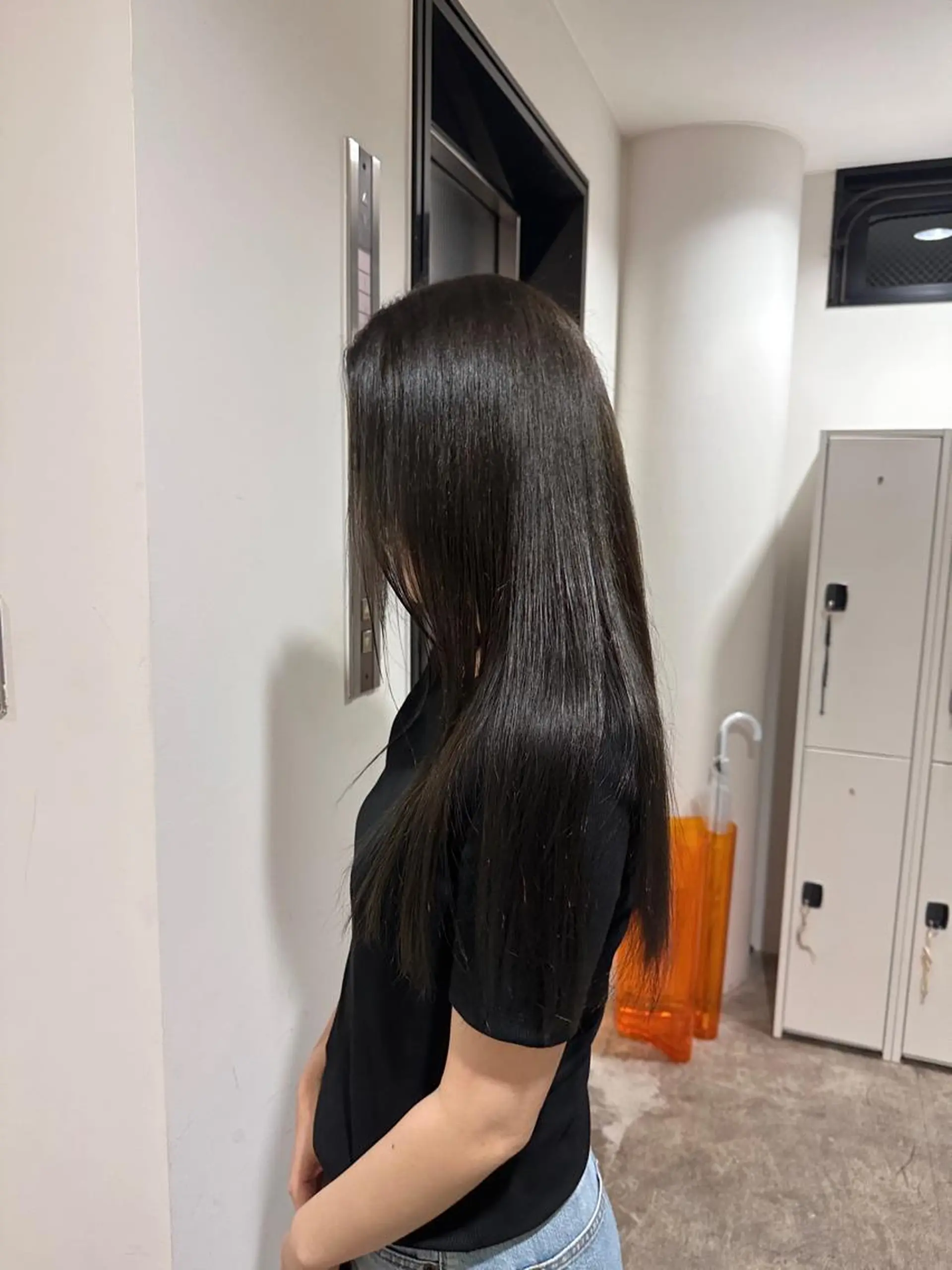 ロング カラー 縮毛矯正 透明感カラー/顔周り レイヤー/髪質改善のヘアスタイル