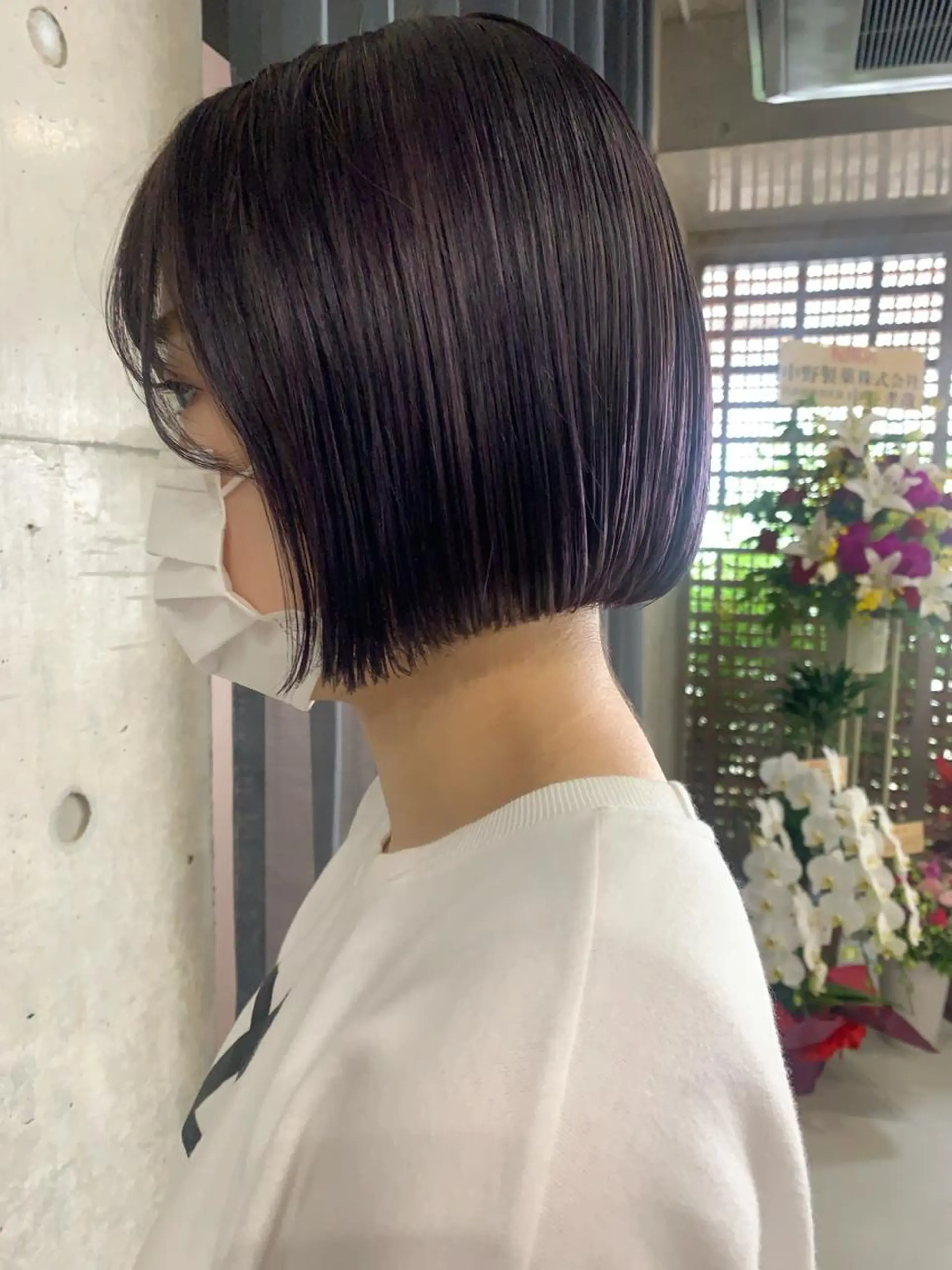 ショート カラー ボブパーマコテ巻き風 パーマNo1深江秀平のヘアスタイル