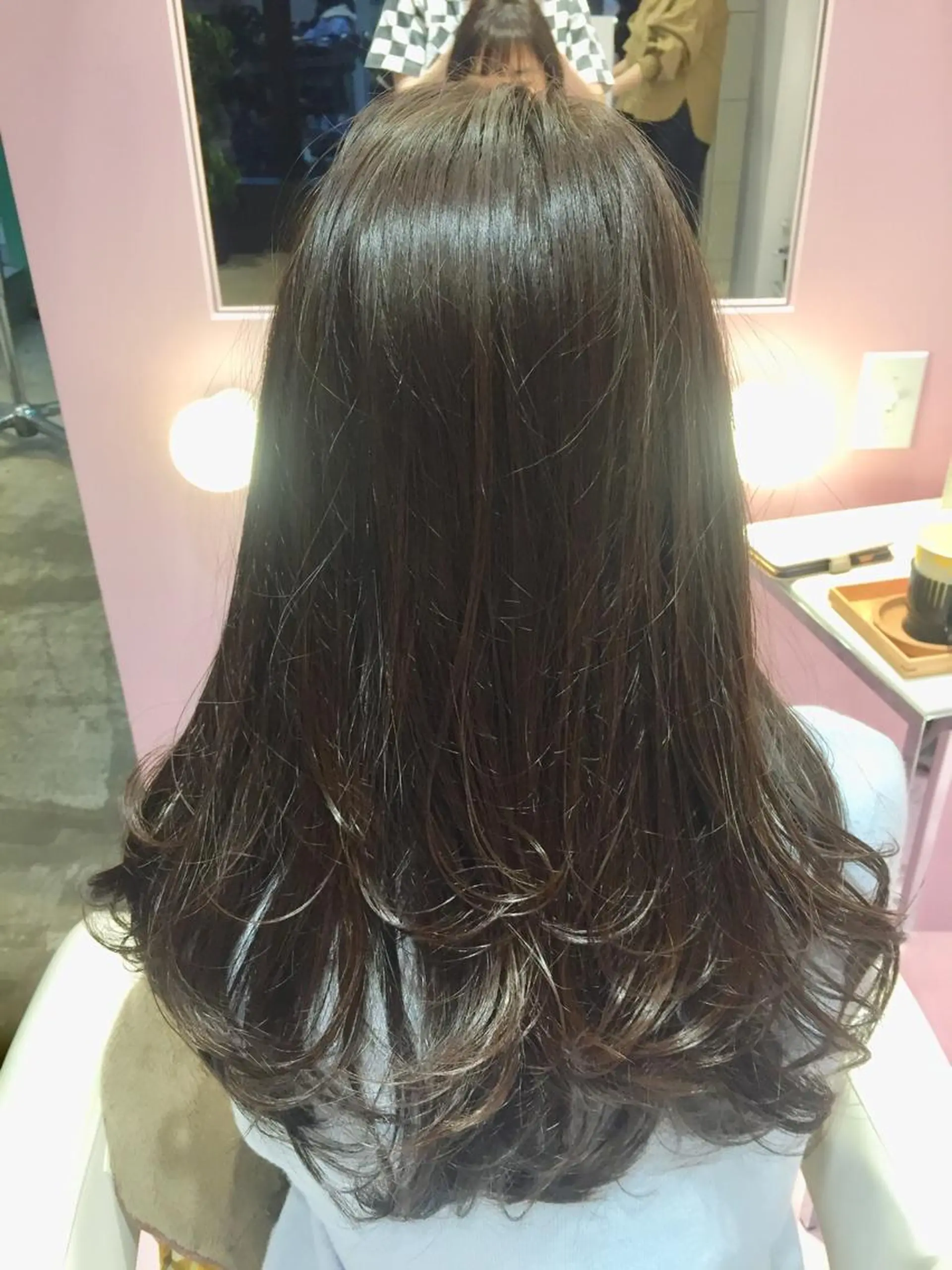 セミロング アッシュ カット ヘアカラー トリートメント 所渉/韓国レイヤー /ウルフカットのヘアスタイル