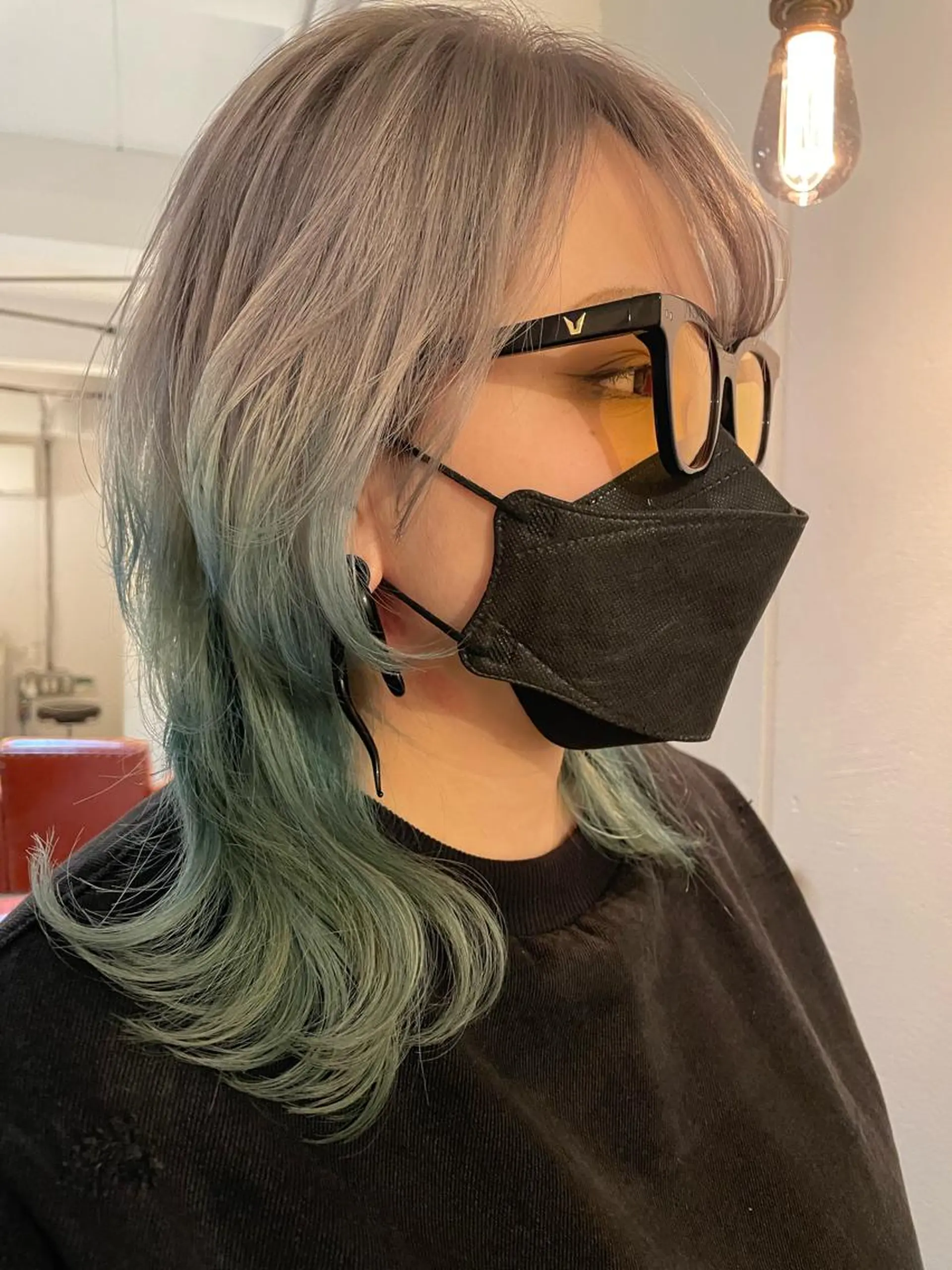 ミディアム カラー 京都美容師 塩のヘアスタイル