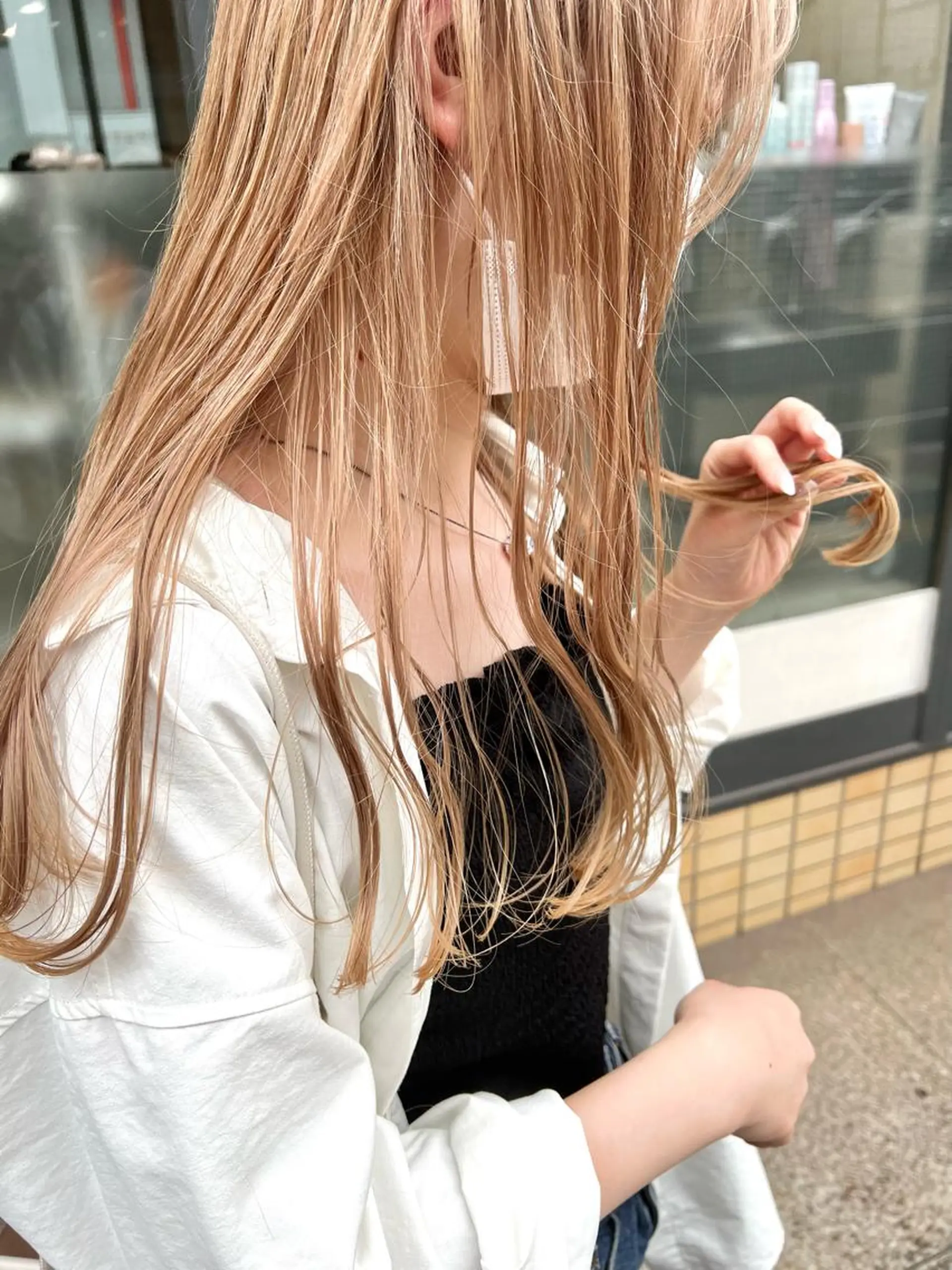 セミロング ヘアカラー brick masayaのヘアスタイル