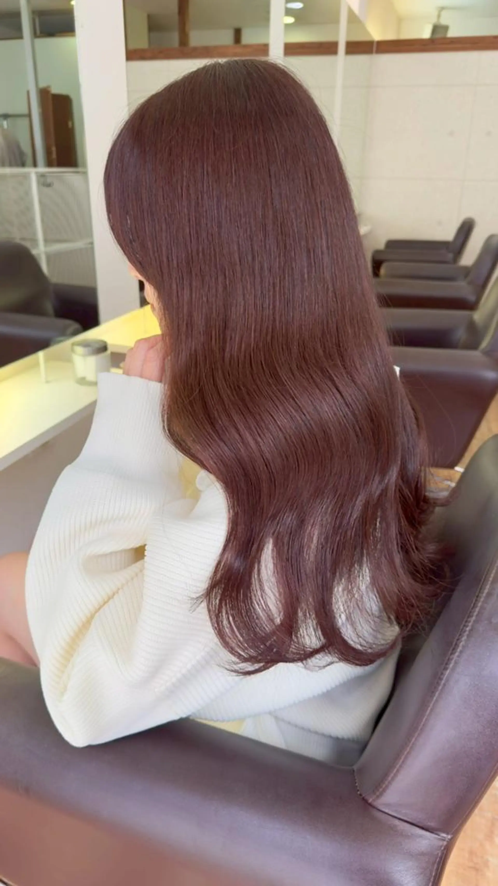 セミロング カラー カット ヘアカラー mizu kiのヘアスタイル