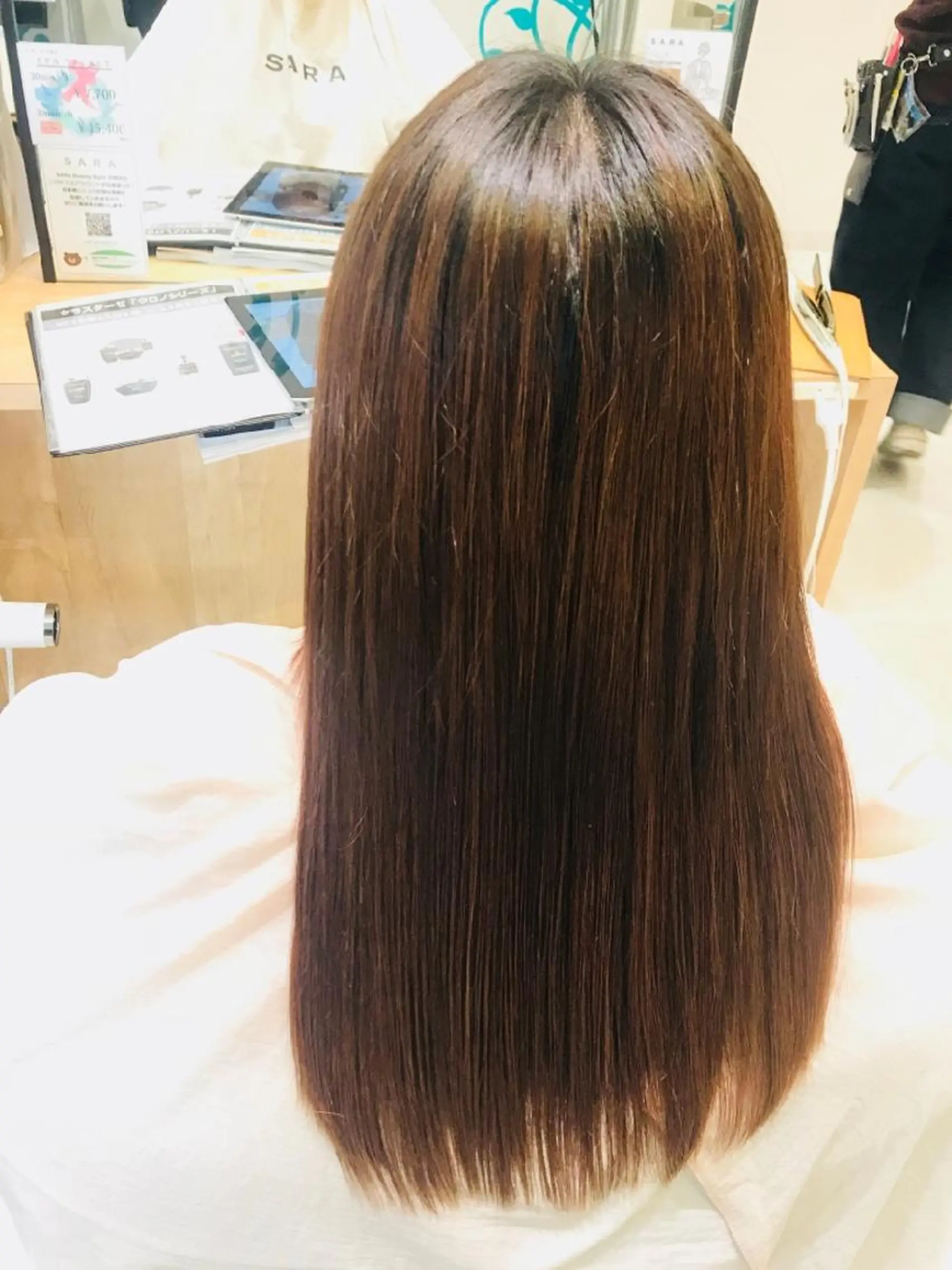 ロング 浜田りほ Luxbe 博多バスターミナルのヘアスタイル