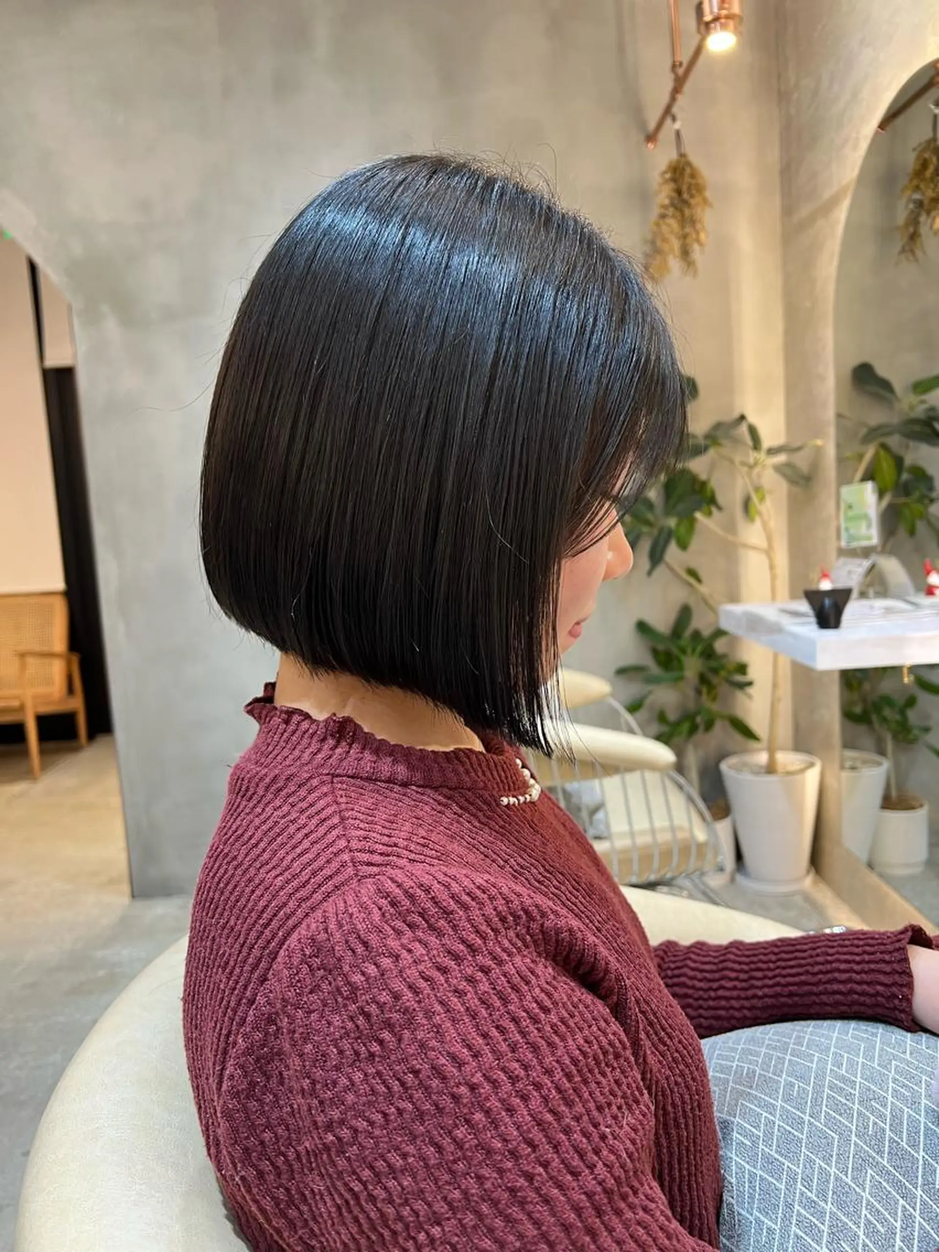 ショート ボブ/巻ける縮毛矯正 /韓国レイヤーはなのヘアスタイル