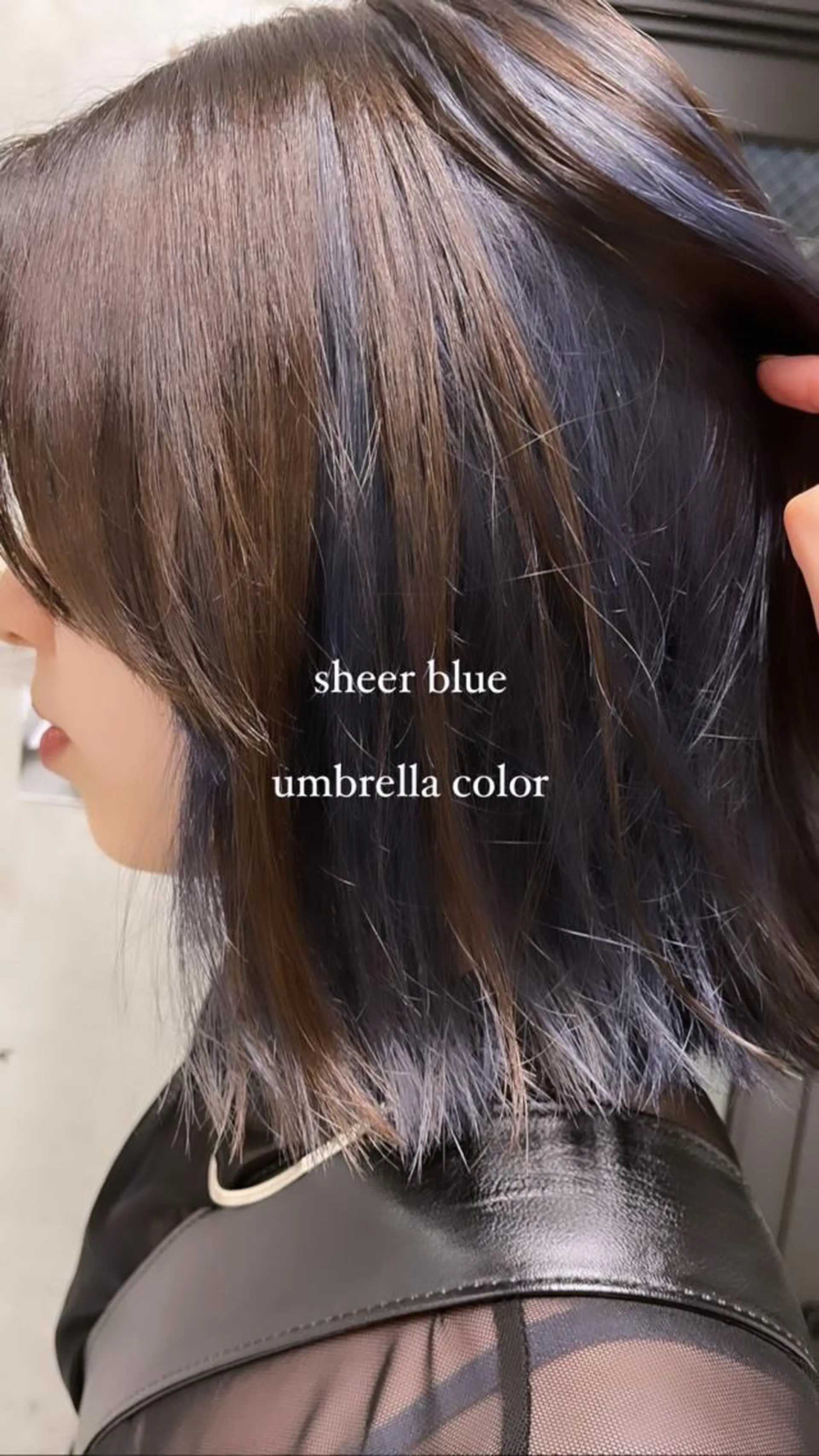 ミディアム カラー ヘアアレンジ ブルーカラー harua キュプレ/アイリストのマツエク・マツパデザイン