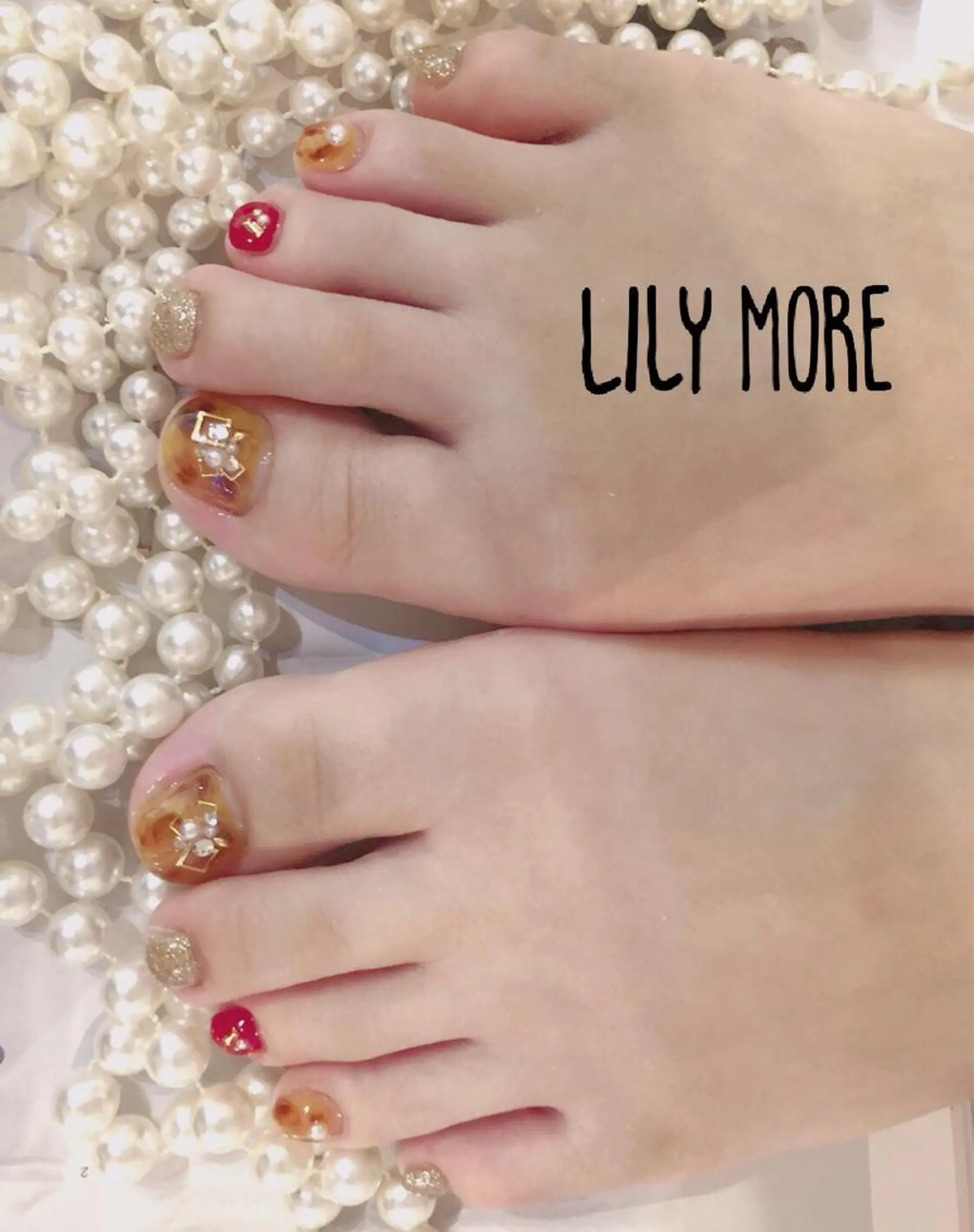 ネイル べっ甲ネイル Lily closetのネイルデザイン