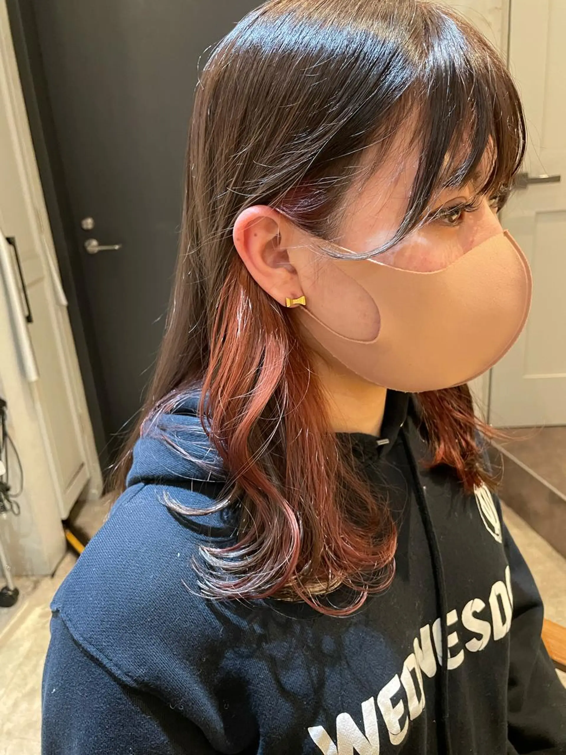 ミディアム 複雑履歴に対応ブリー チ無しダブルカラーのヘアスタイル