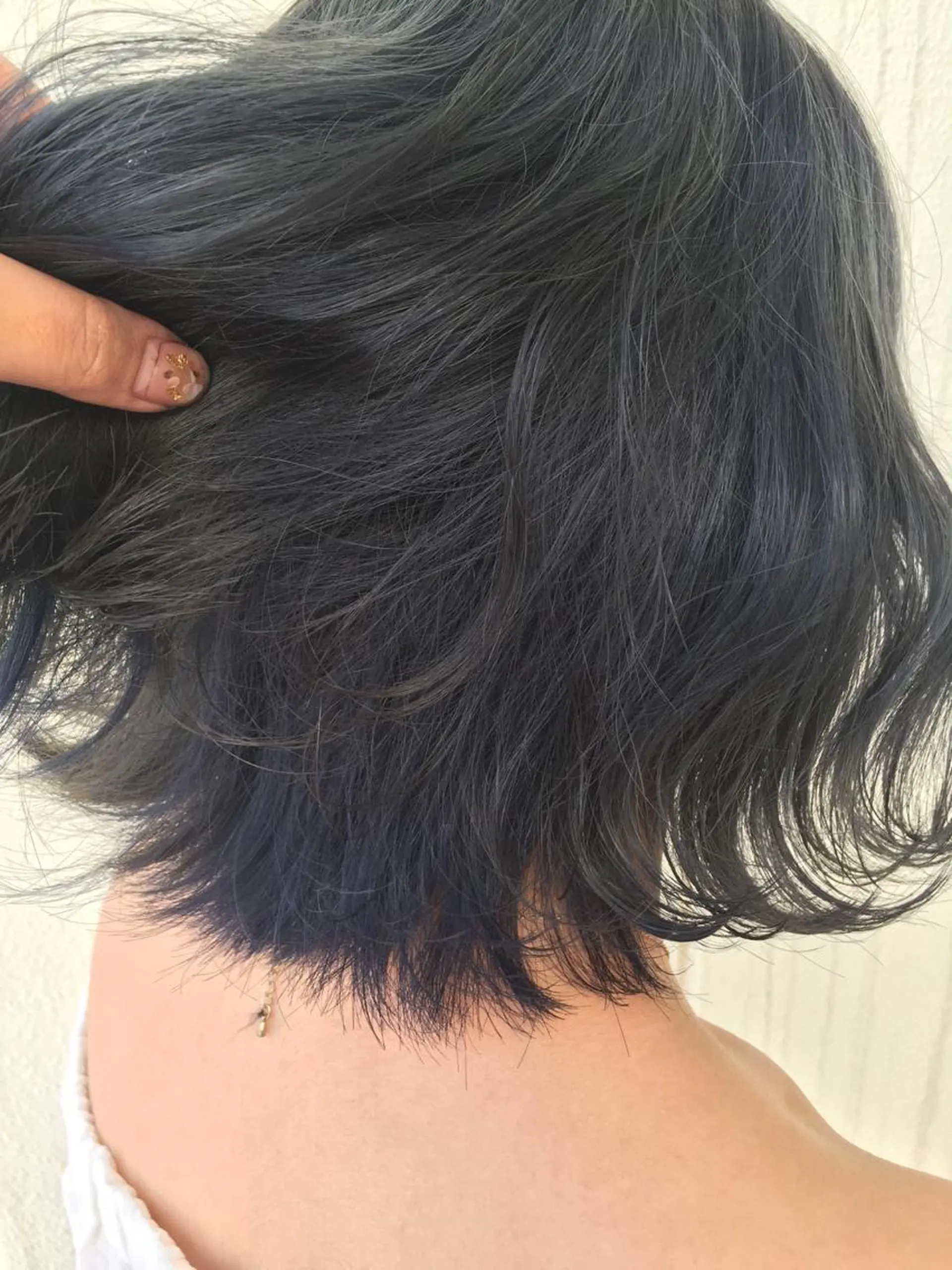 ミディアム カラー ブルーカラー ブルージュ ヘアカラー トリートメント 盛れるレイヤーカット 得意🌹井上美沙のヘアスタイル