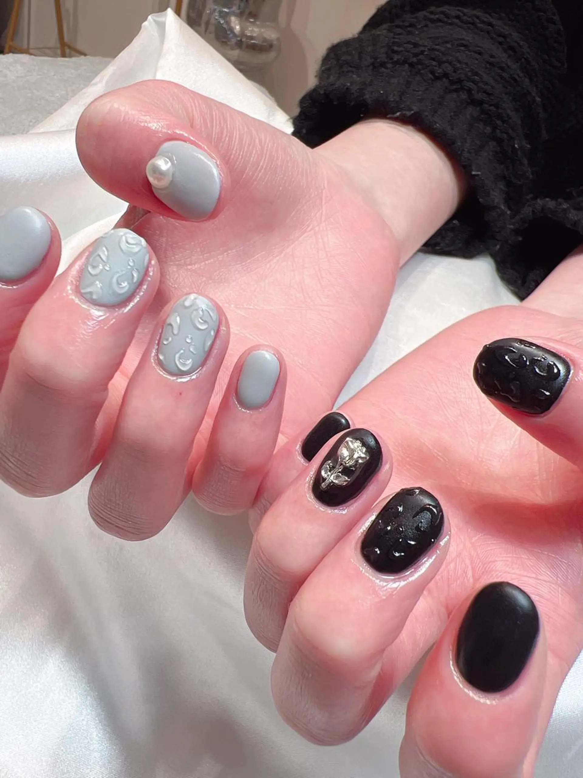 ネイル 持ち込み ハンドネイル bijou nails　蓮のネイルデザイン