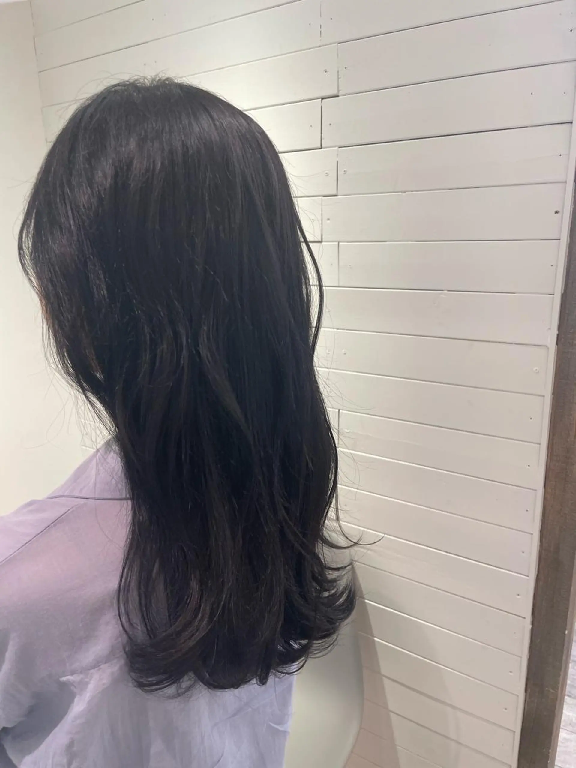 カラー 黒髪 ブルーカラー ブルーブラック 🍓髪質改善特化 サロン/佐藤瑠奈🍓のヘアスタイル