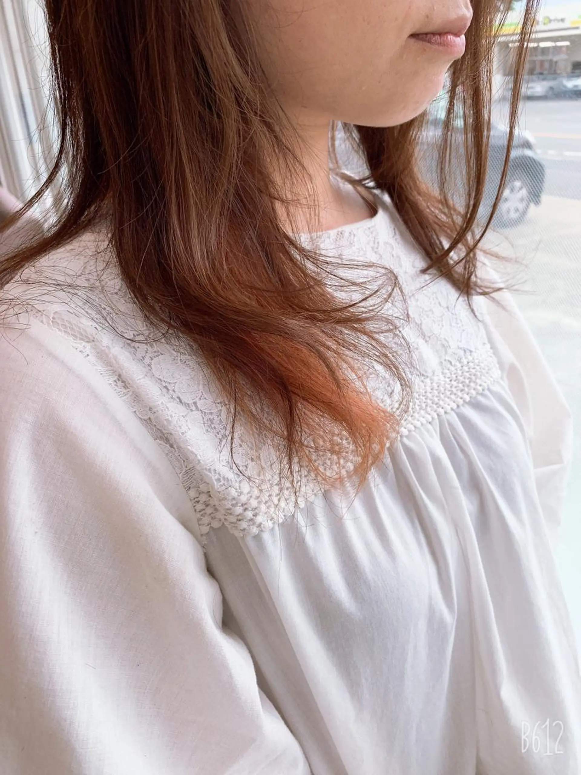 セミロング カラー 白髪ぼかしハイライト 柳川拓哉のヘアスタイル