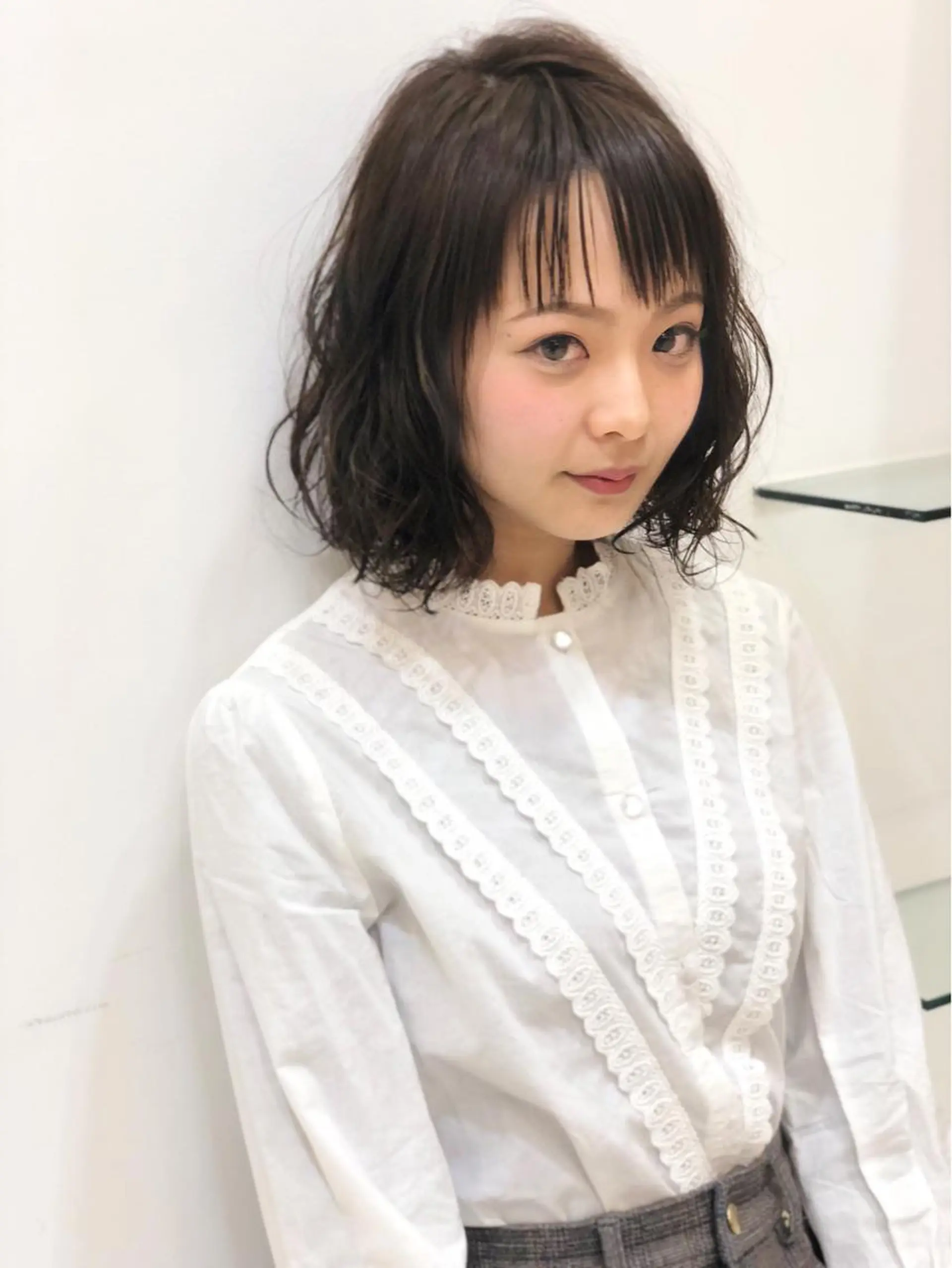 ショート カラー パーマ アッシュ ディレクター ノナカのヘアスタイル
