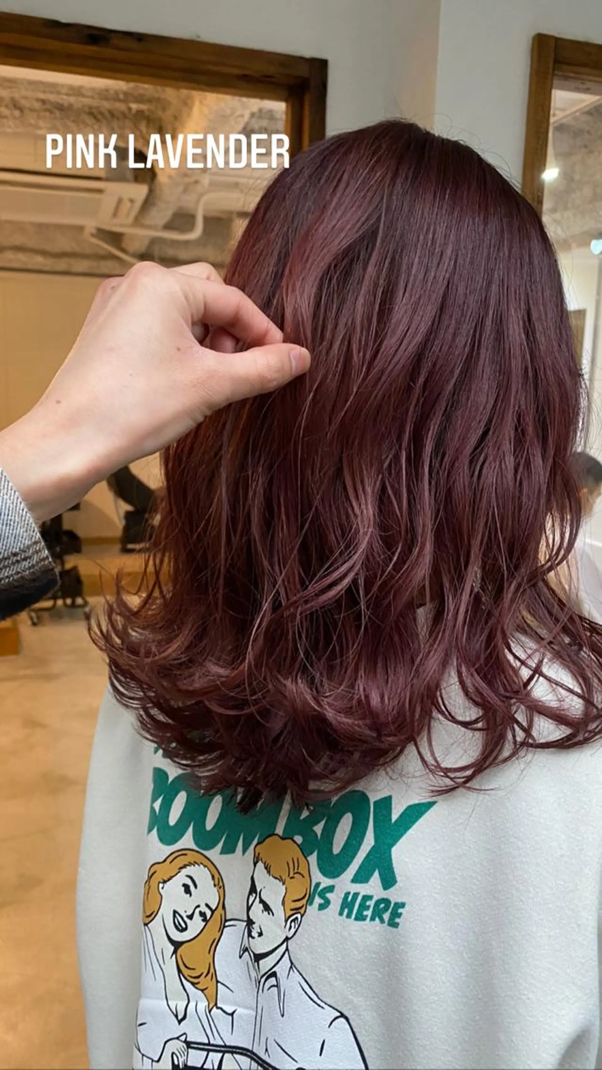 ロング カラー ピンクカラー ヘアカラー 艶カラー、パーマ 祥一朗　WAWAのヘアスタイル