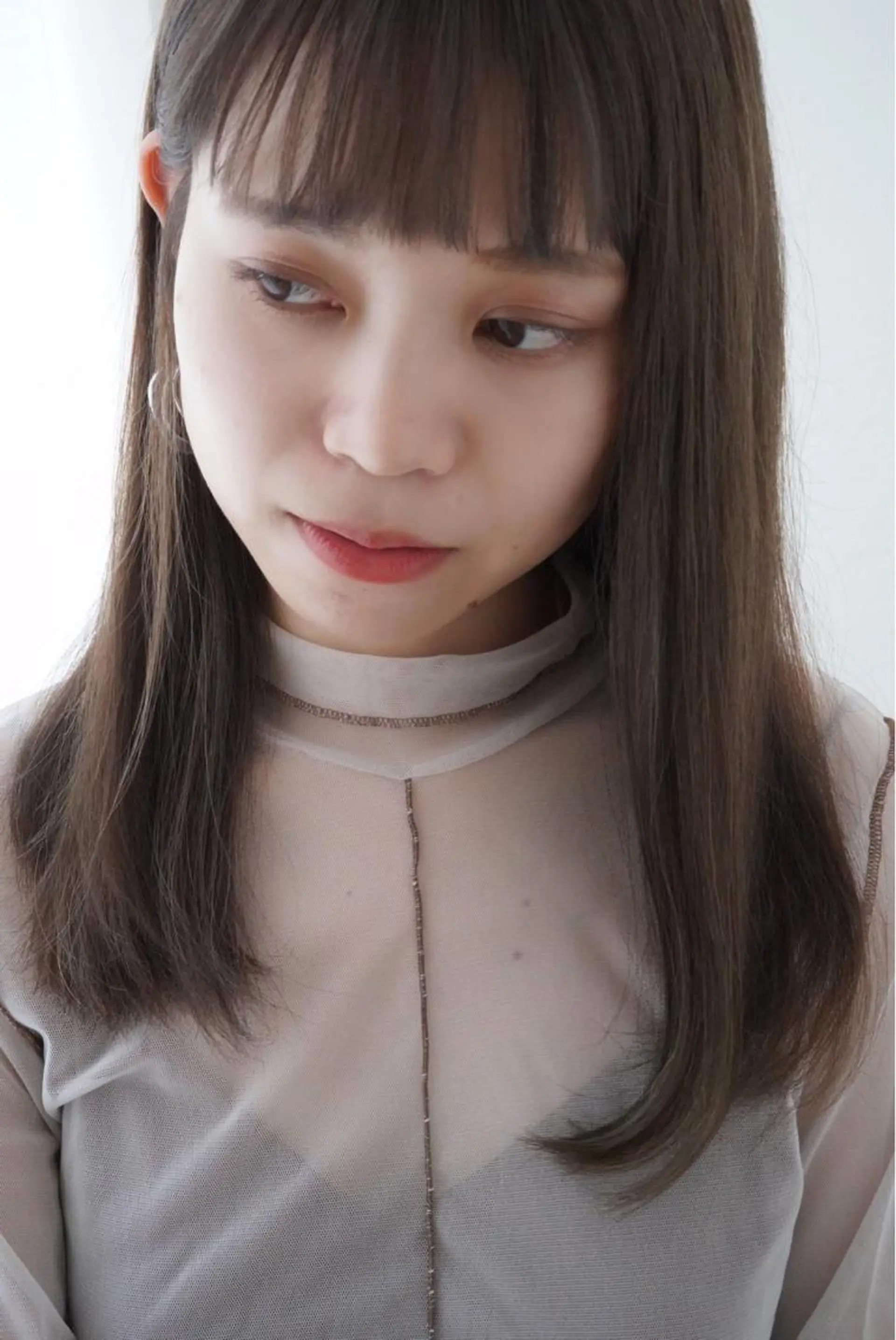 セミロング カラー カット ヘアカラー fio マナミのヘアスタイル