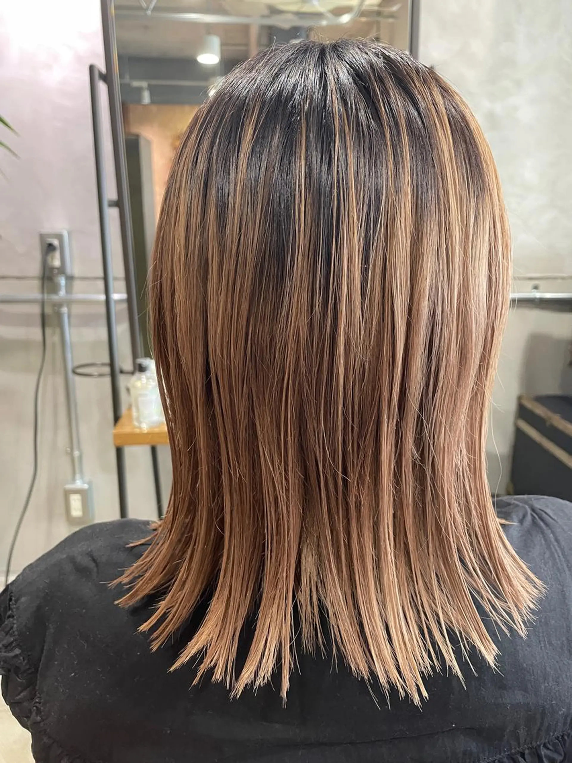 セミロング カット ヘアカラー トリートメント さの あやねのヘアスタイル