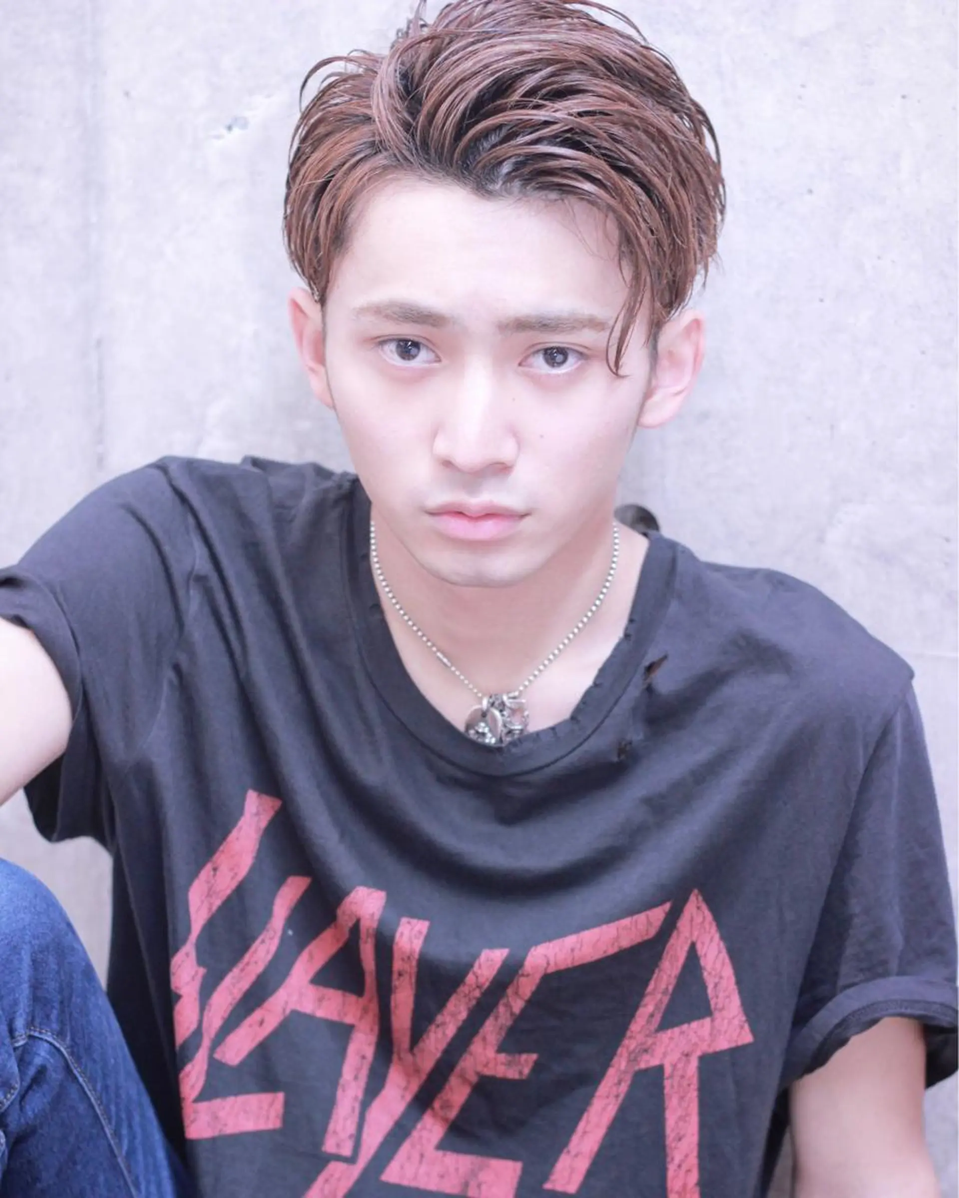 ショート カラー メンズ アップバング cachecache所属・及川 光のヘアスタイル