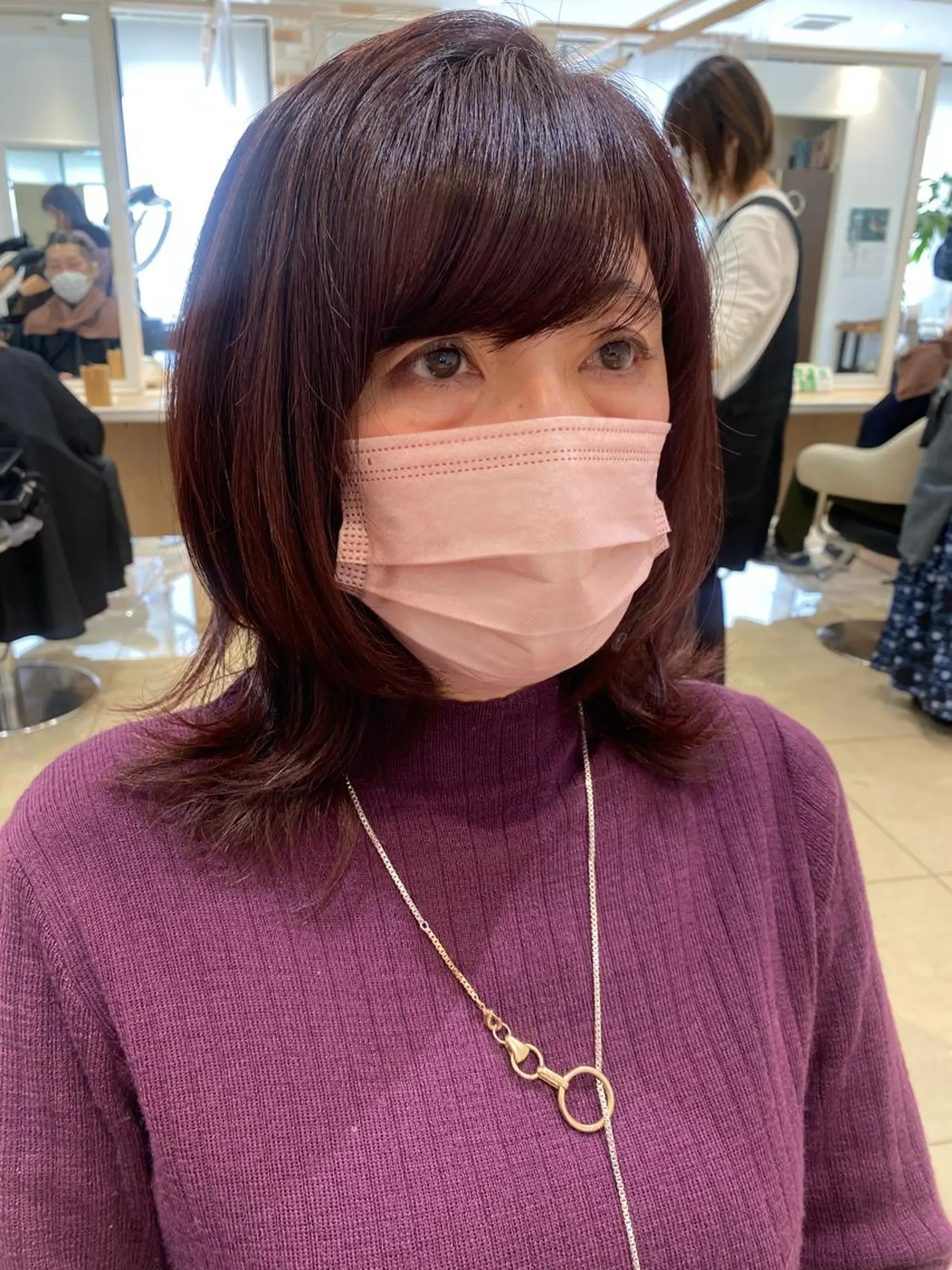 ミディアム カラー 🩵波巻き／ツイスパ HARU💎のヘアスタイル