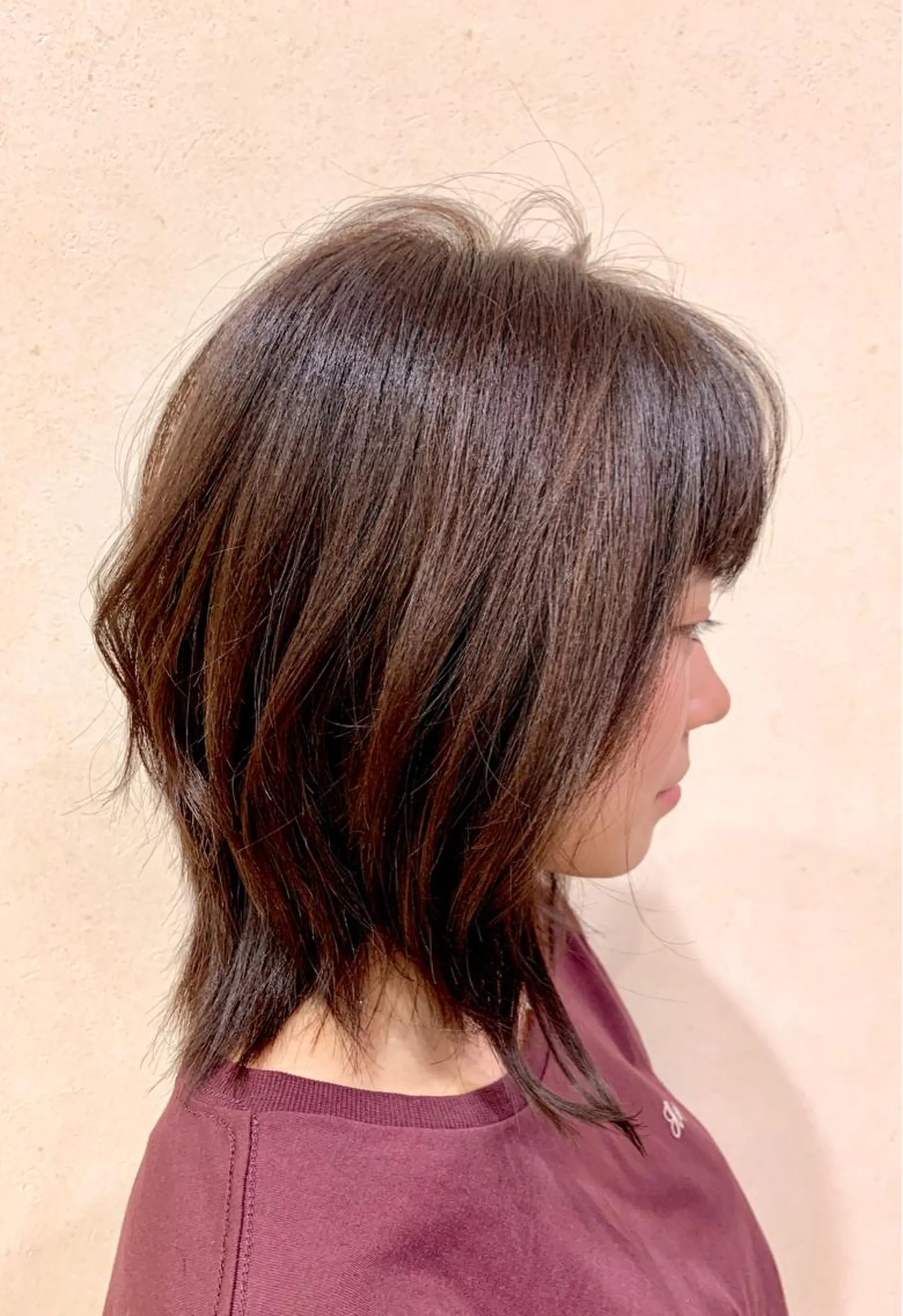 ミディアム 伸ばしかけ カット トリートメント 石沢 知康のヘアスタイル