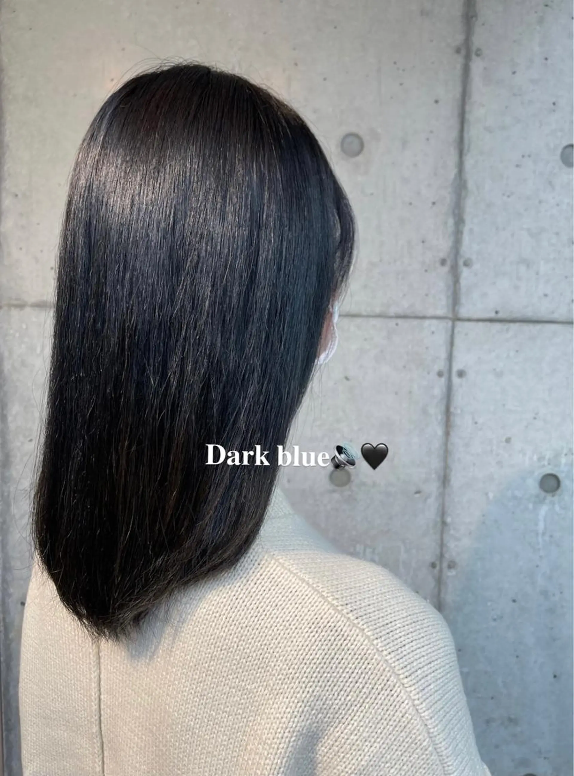 カラー 黒髪 ブルーカラー ブルーブラック 表参道ソルエテラ🎀 𝐒𝐇𝐔𝐑𝐈のヘアスタイル