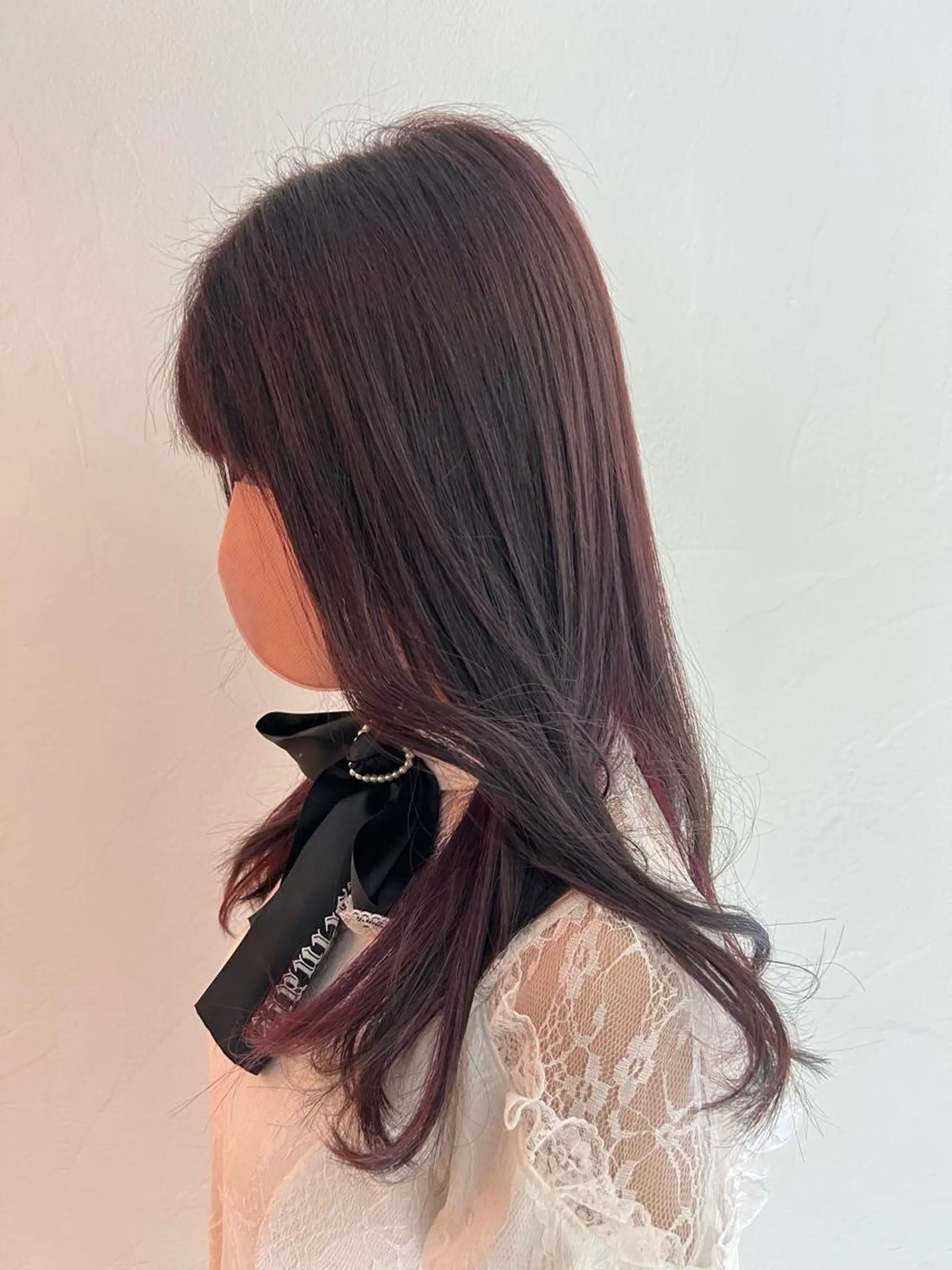 セミロング カラー ピンクカラー 柳澤 和也のヘアスタイル