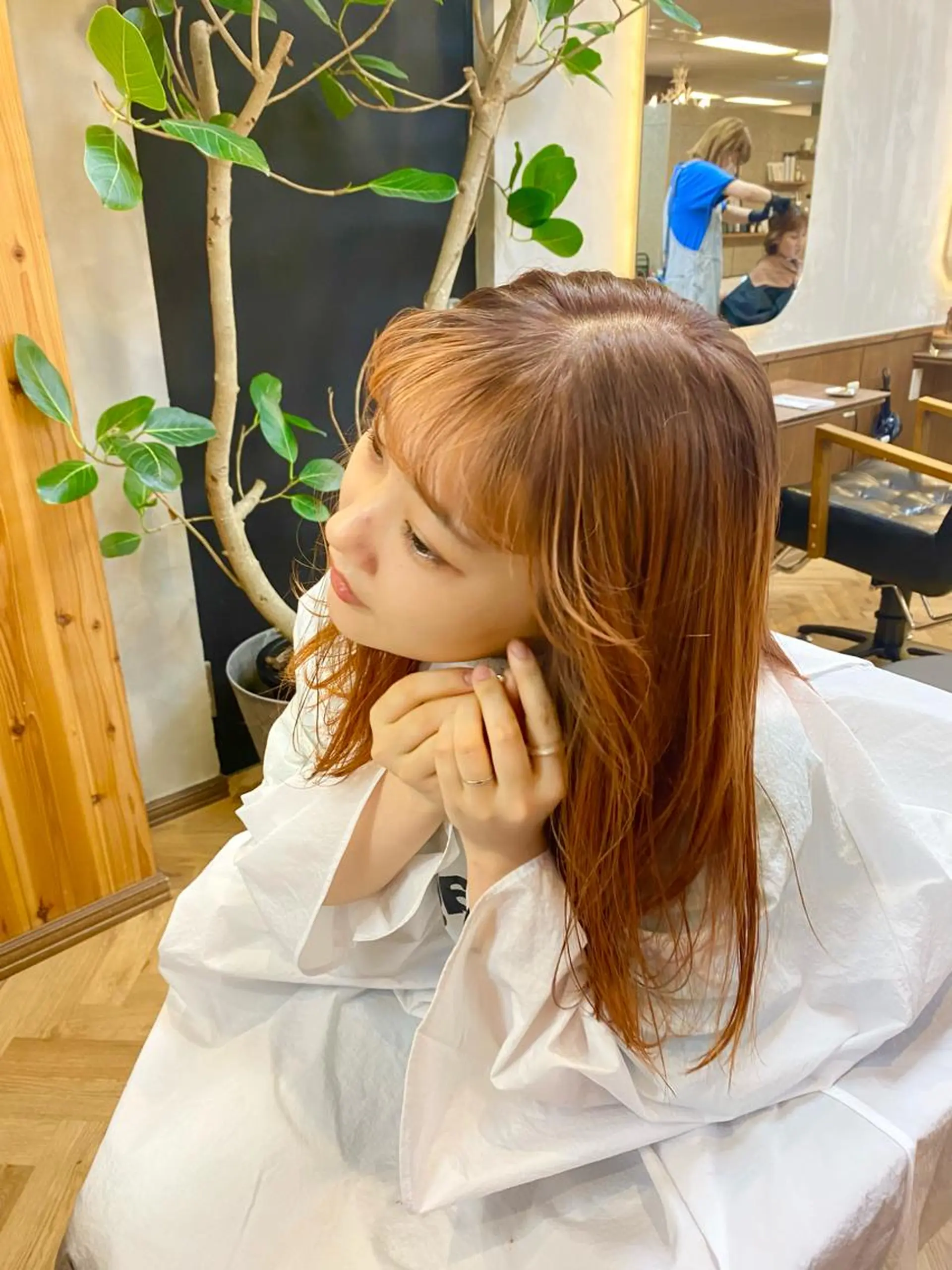 セミロング デザインカラー/ボブ ブリーチカラー/ユリのヘアスタイル