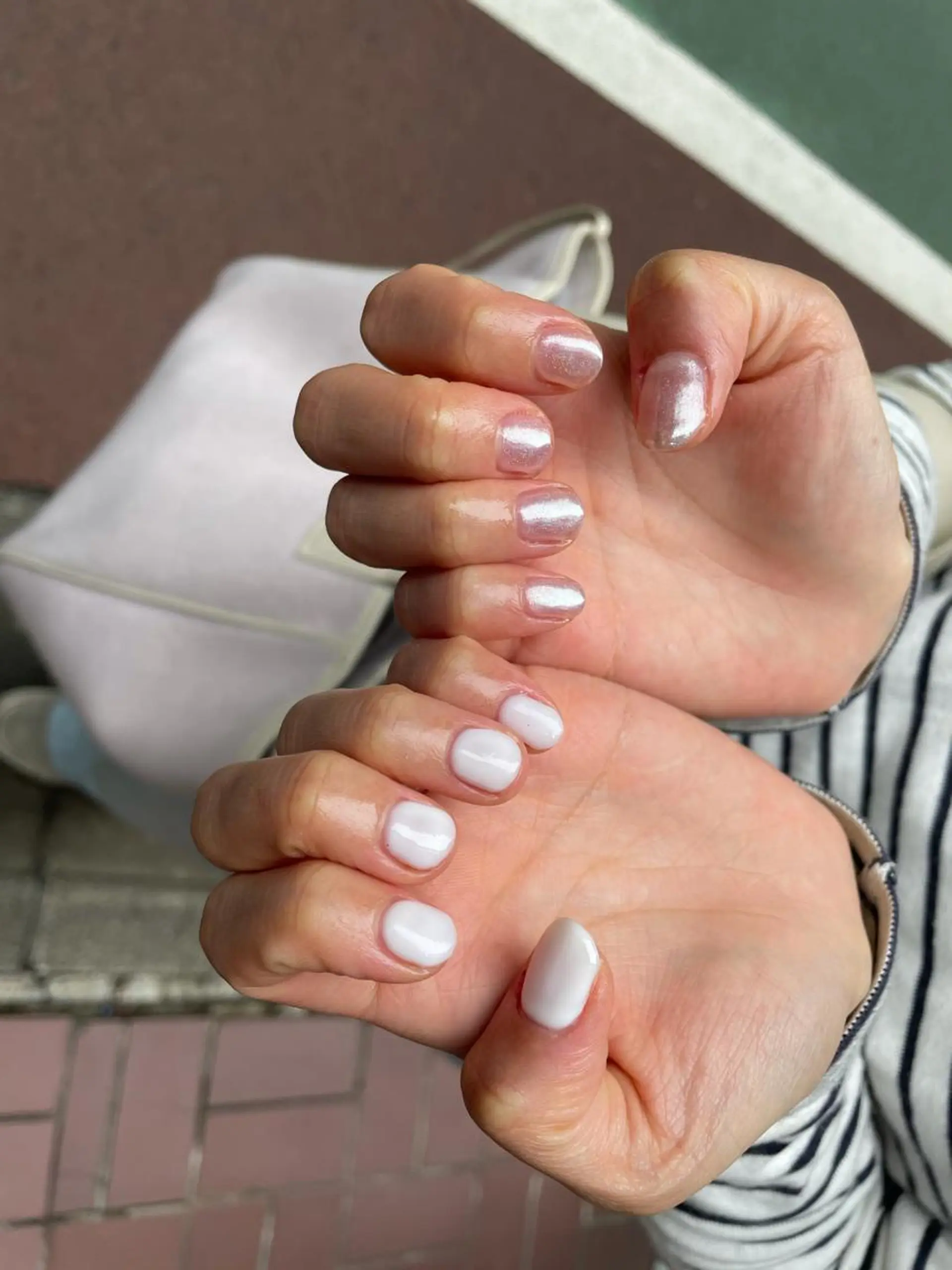 ネイル はばすみれ🎀ﾈｲﾙ 光ﾌｪｲｼｬﾙ ﾍｱのネイルデザイン