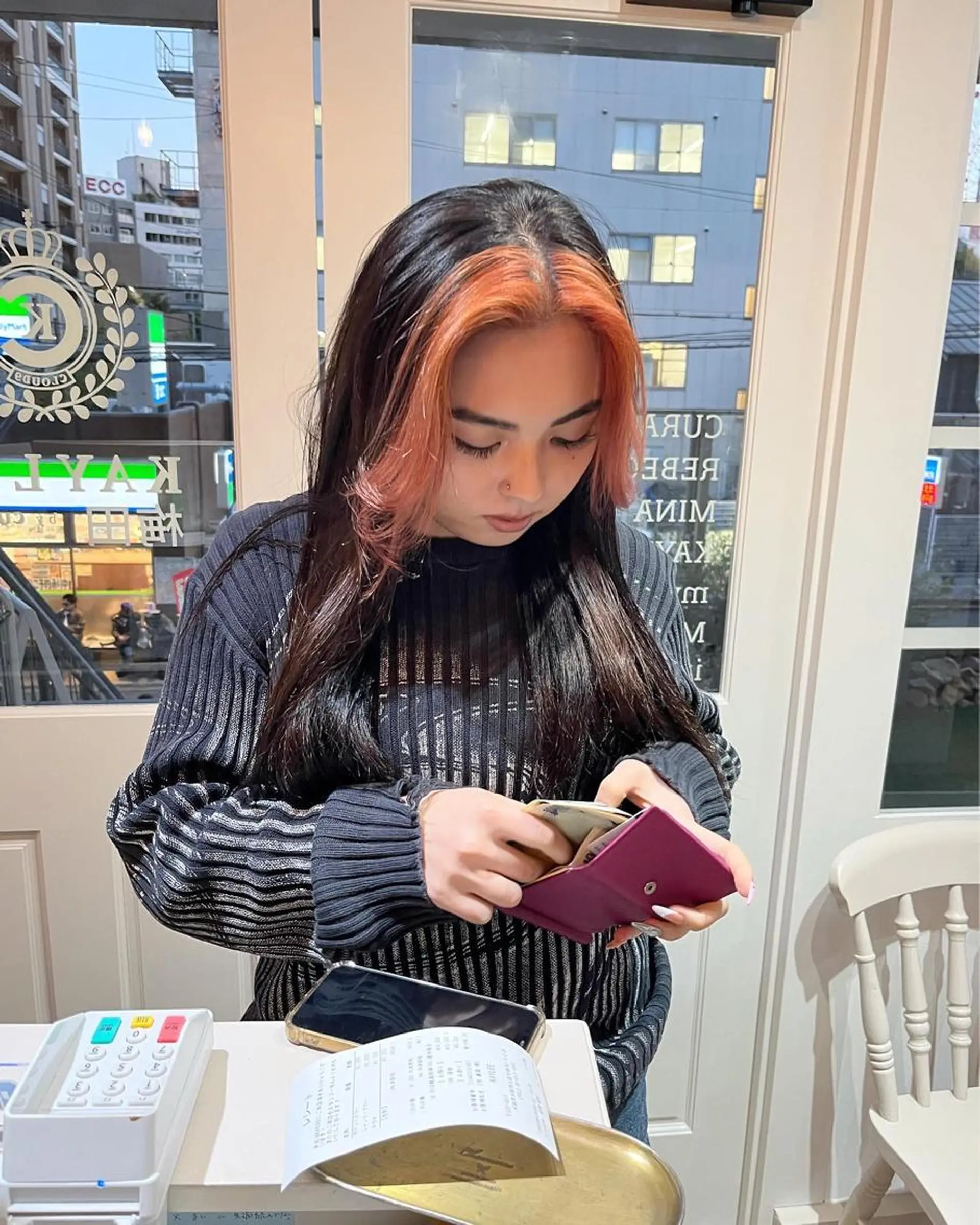 ロング カラー マツエク・マツパ ミストバング  フェイスフレーミング 𝗺𝗶𝗸𝘂♡ 似合わせ🎀のヘアスタイル