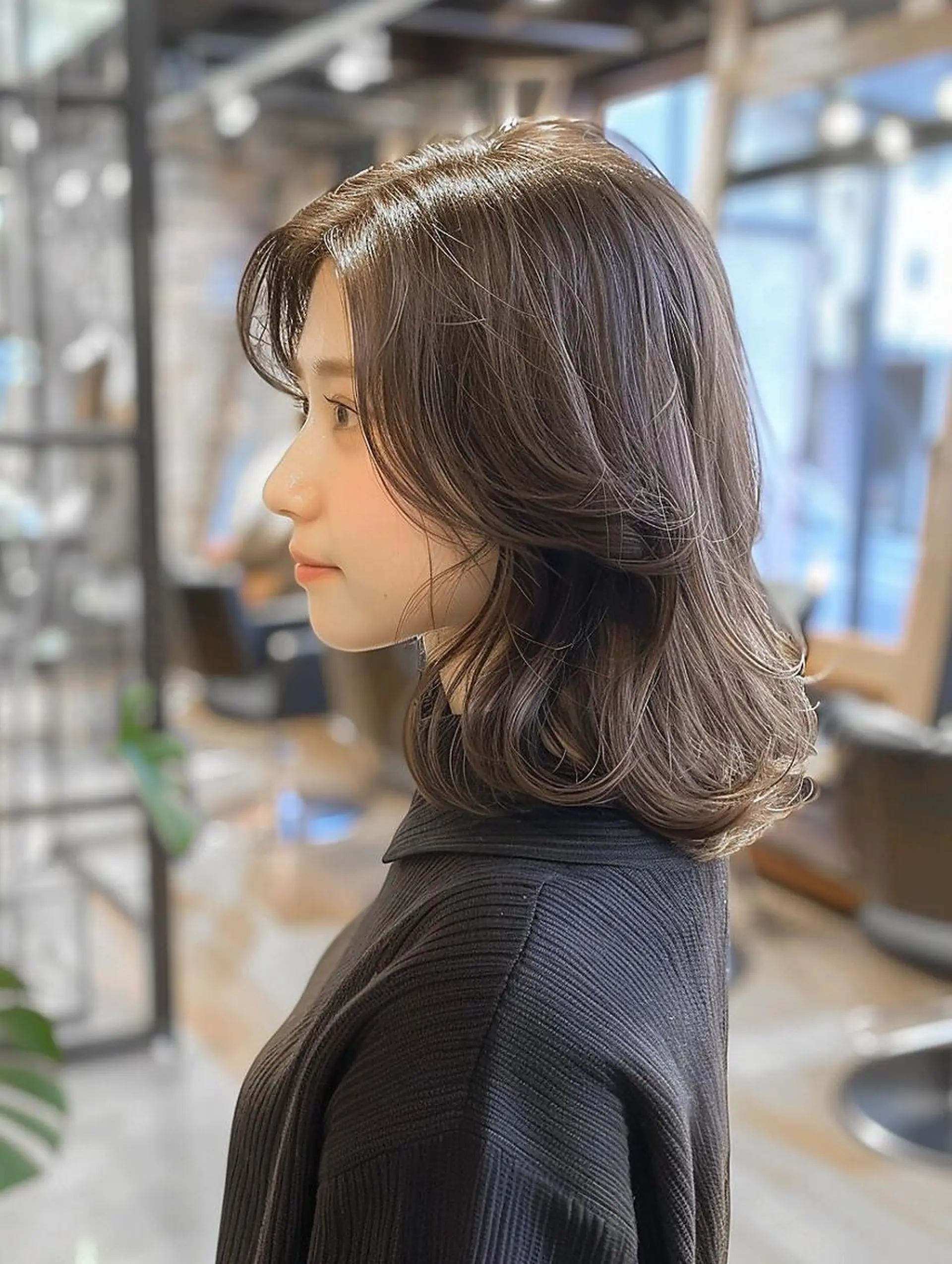 ミディアム 村上 竜太のヘアスタイル
