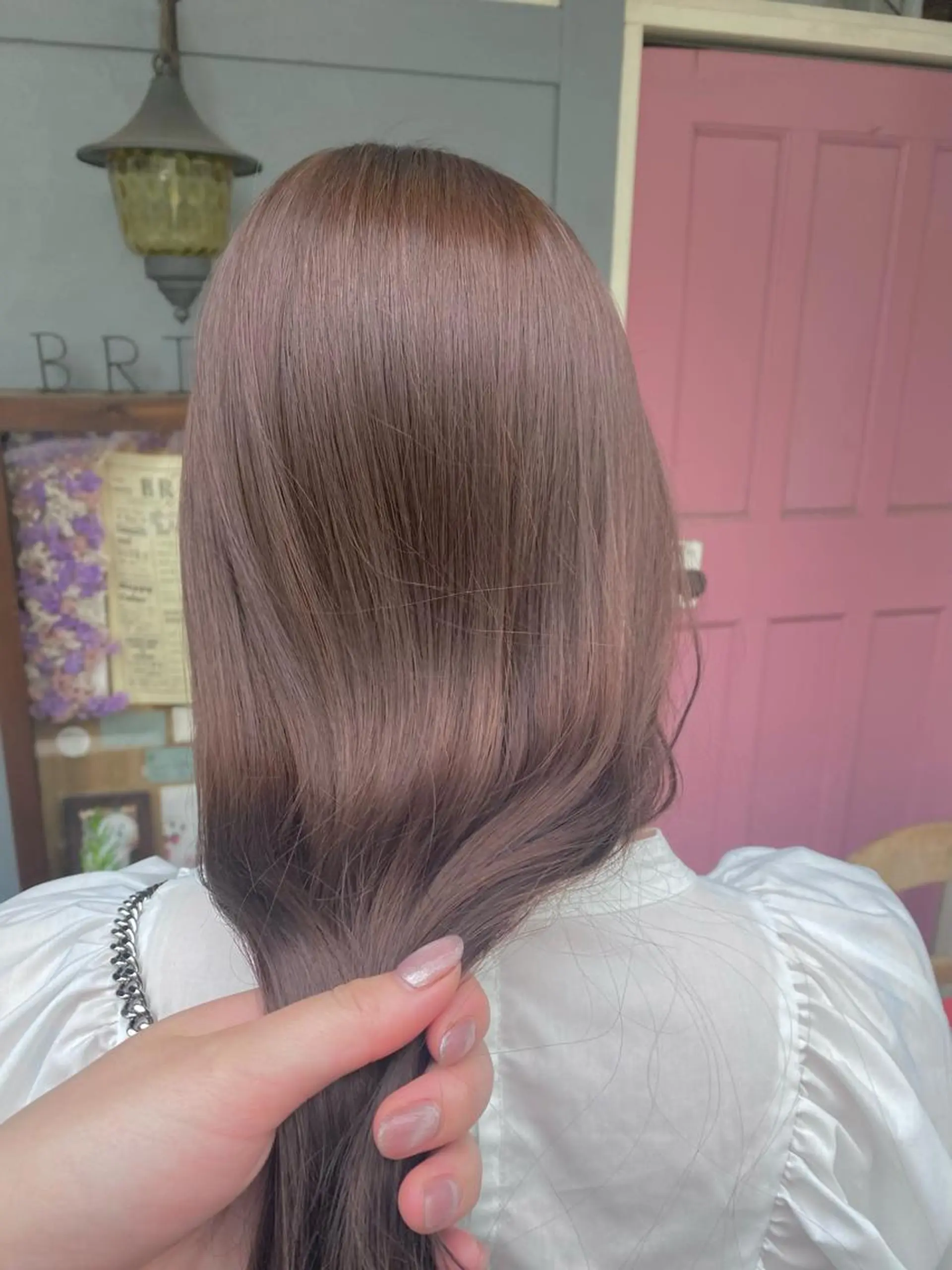 セミロング ヘアカラー SALOWIN二子玉川South店所属・AYANO /レイヤー/オリーブのヘアスタイル