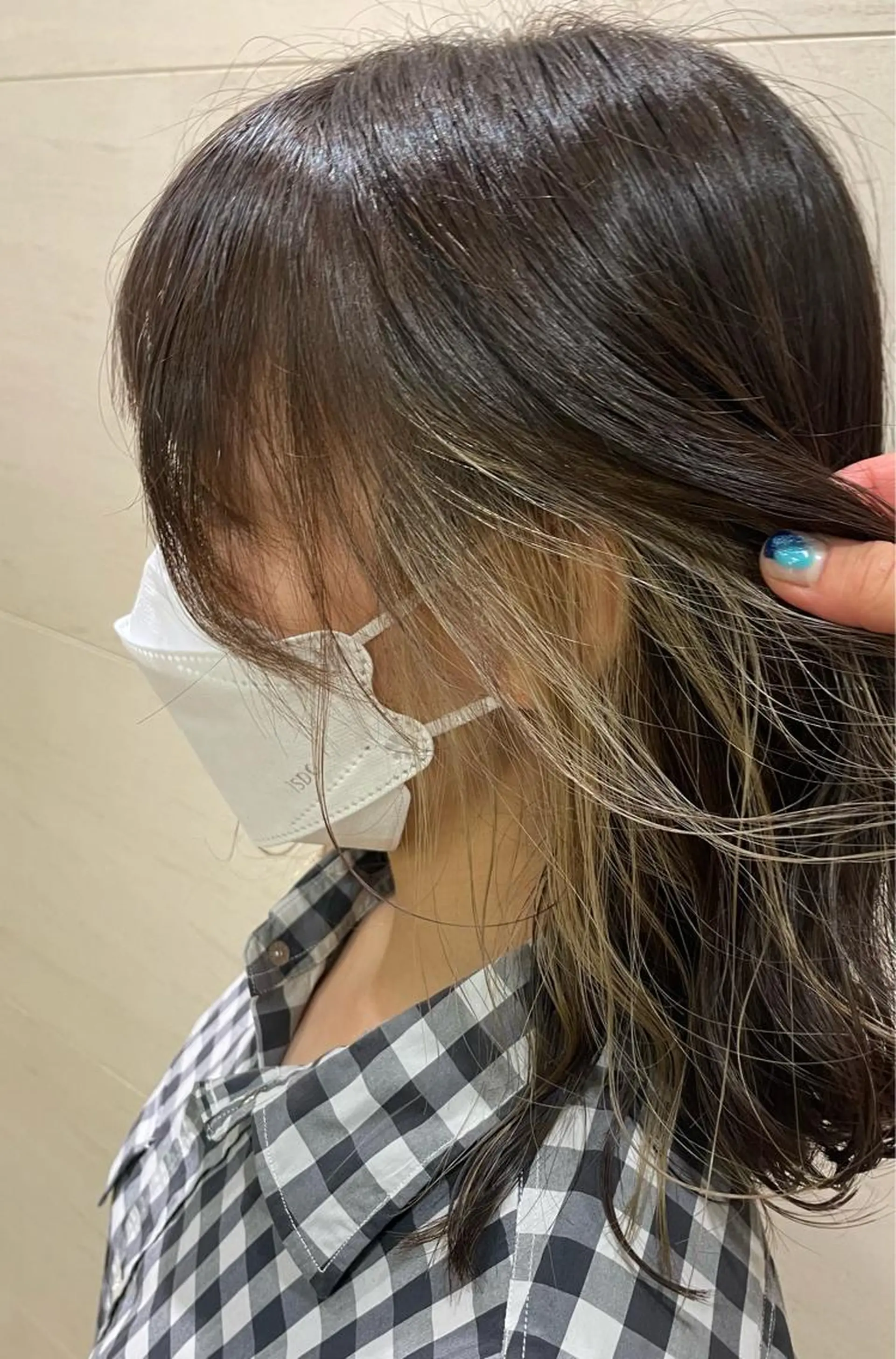 ミディアム カラー インナーカラー 顔周りカット ボブ/透明感 カラー /風花のヘアスタイル